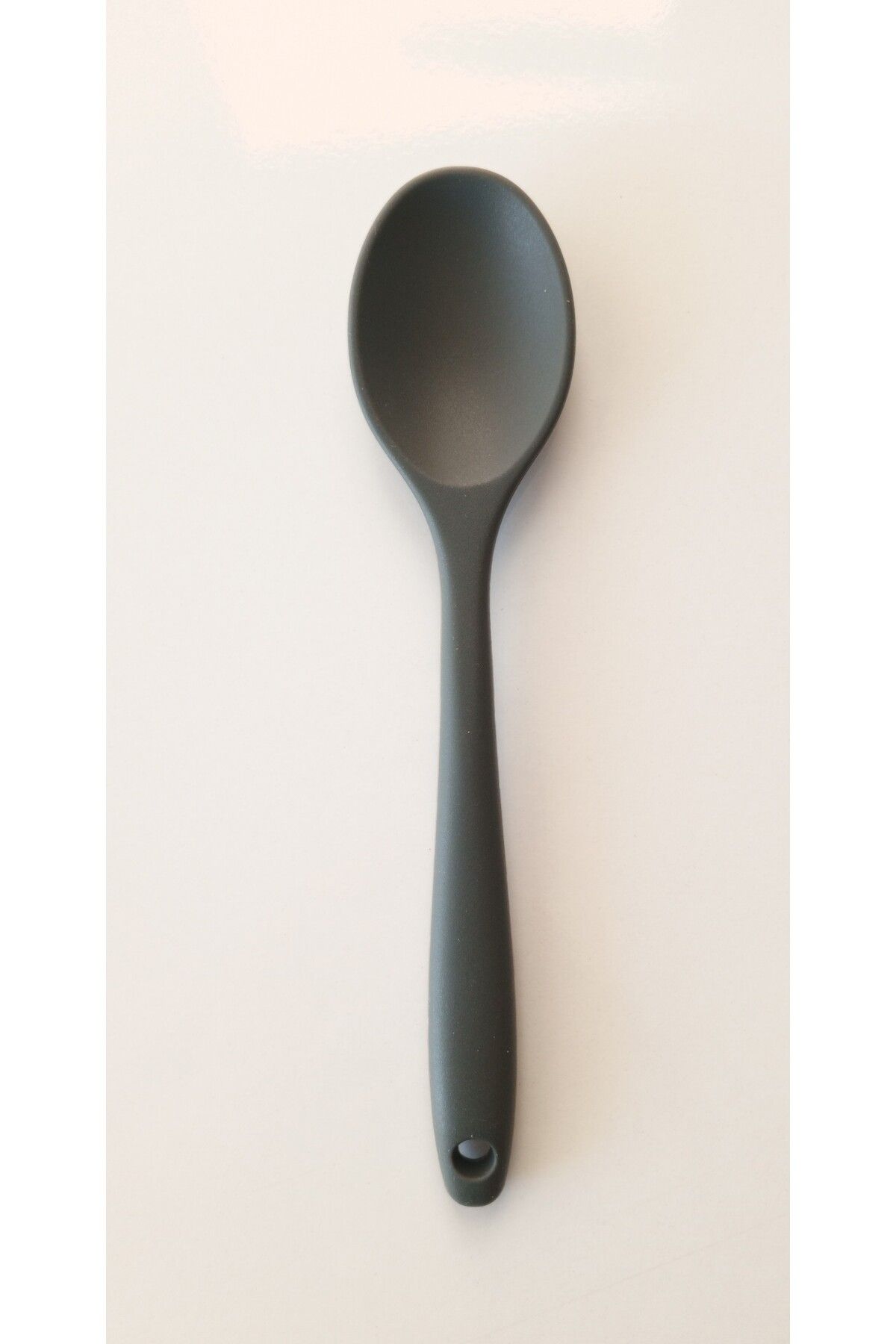 TARIK HOME Sert Uçlu Isıya Dayanıklı Yanmaz Yapışmaz Silikon Kısa Derin Kaşık-20 cm