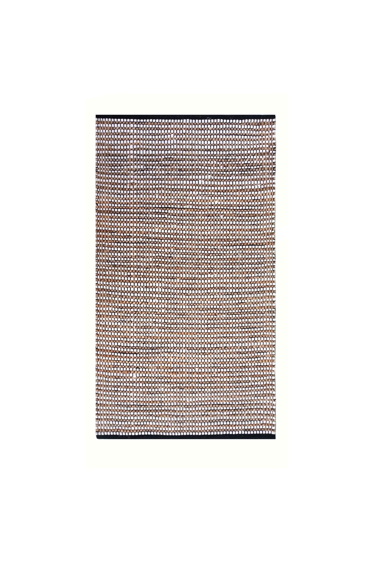 MATMEL Home ET101 Etna Jüt Örgü Halı - Renkli / Beyaz - 80x140 cm