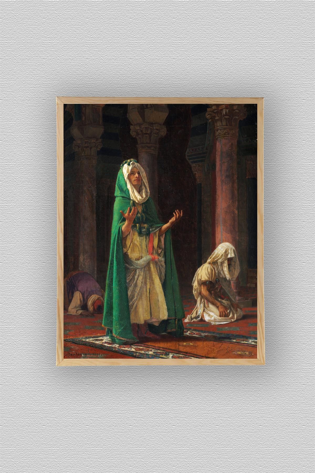 WoodyArts Dua ve Namaz- Ahşap Desenli Çerçeve