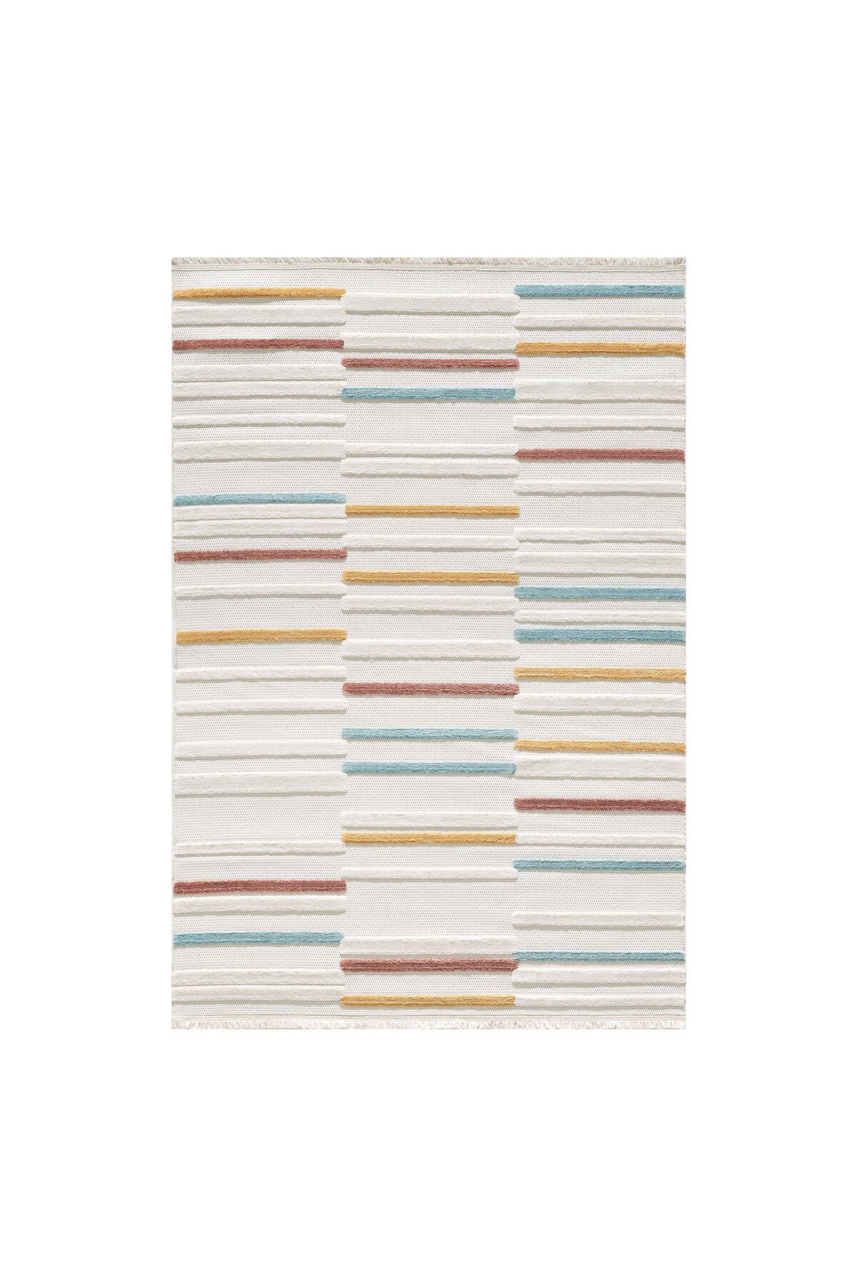 MATMEL Shibori Laetus Kaymaz Tabanlı Antialerjik Halı - Renkli - 160x230 cm