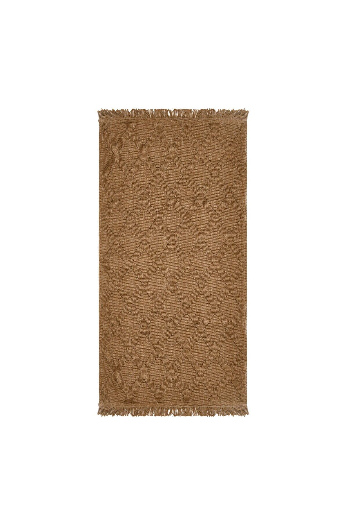 MATMEL Soft Ruut Rutenna Halı - Bej - 80x150 cm