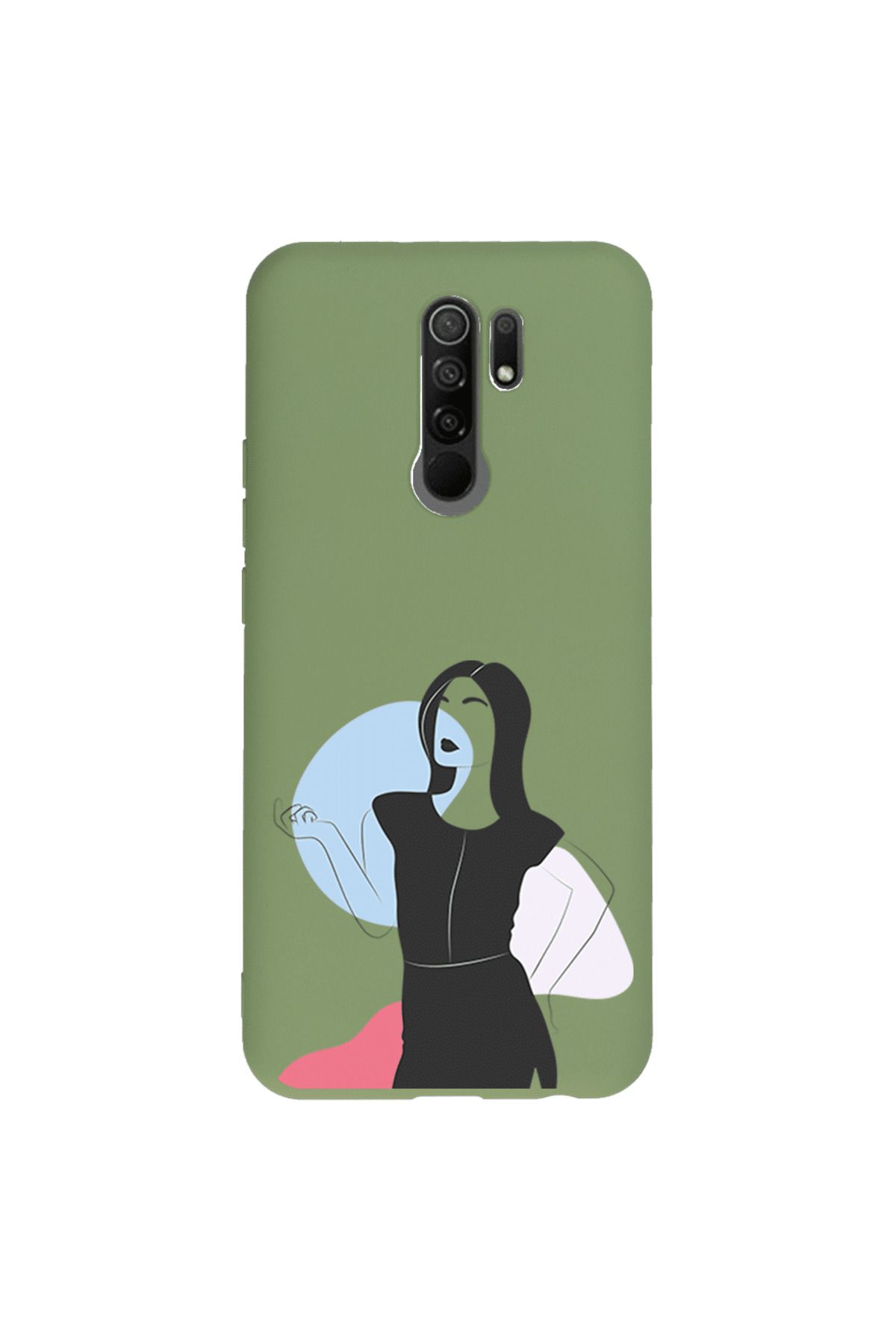 Royaleks Xiaomi Redmi 9 Lansman Kılıf - Art Woman 1