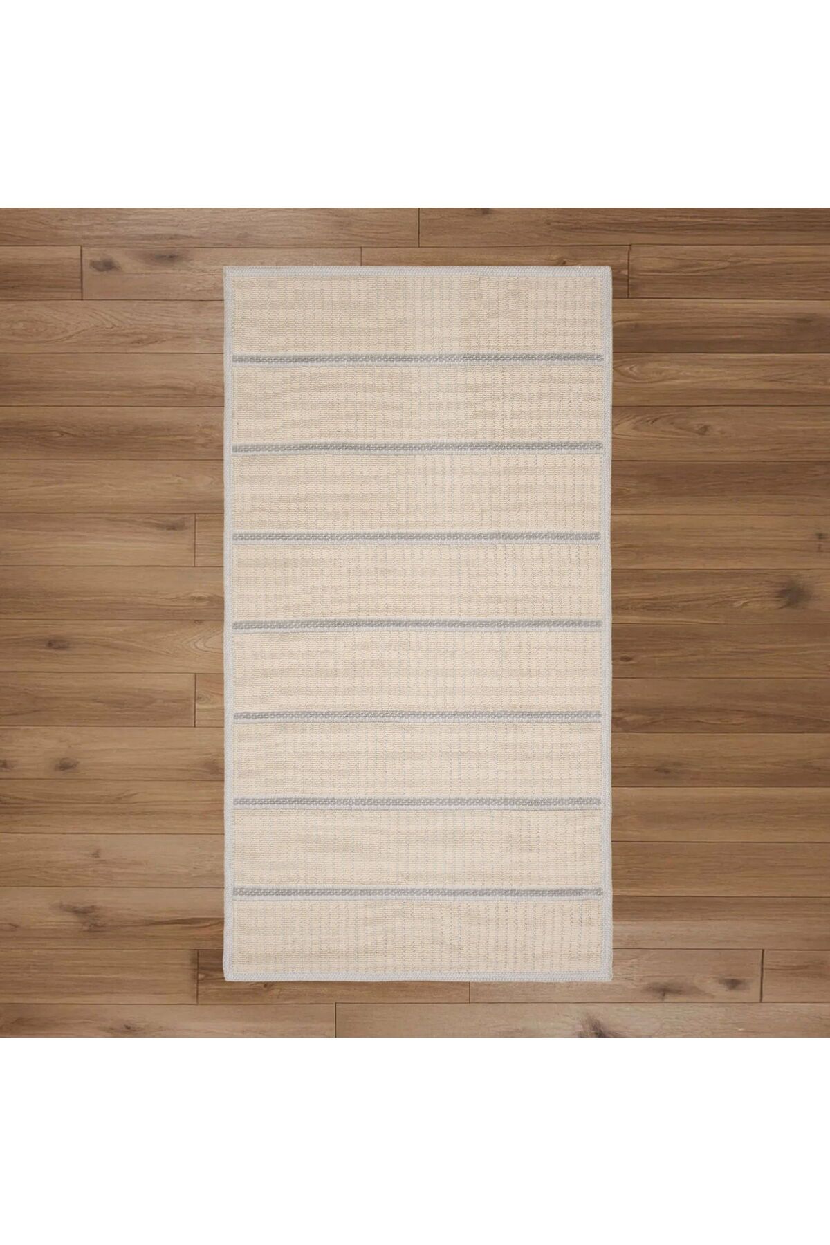 MATMEL Soft Garis Dekoratif Halı - Ekru - 80x150 cm