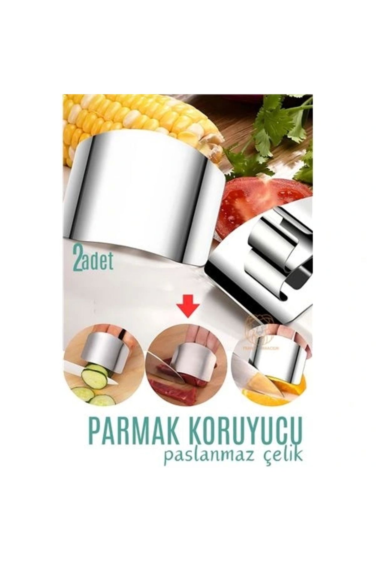 OurStyles Parmak Koruyucu Dilimleme Parmak Kesme Önleyici Çelik 2 ADET