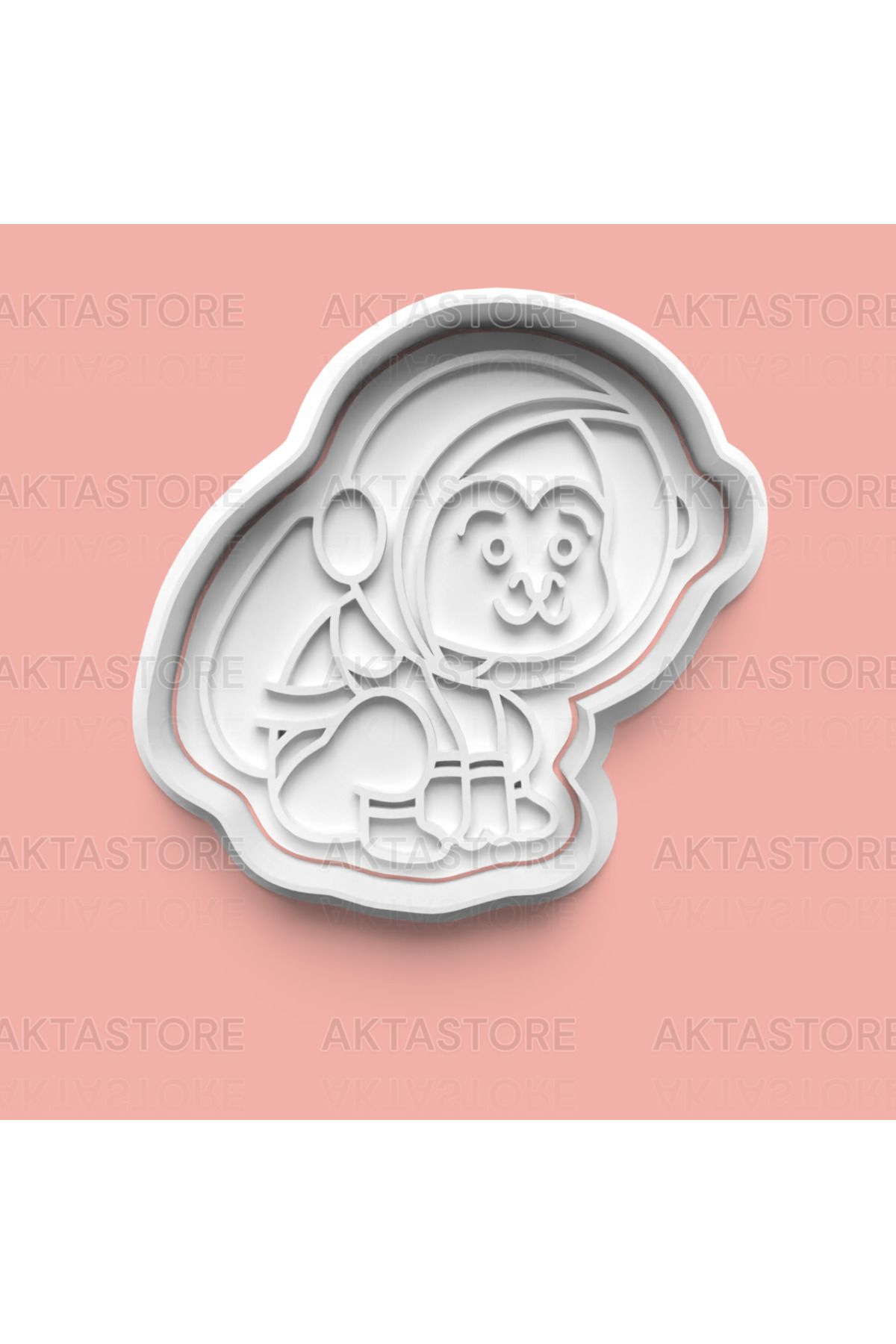 AKTASTORE Astronot Maymun Figürü Kurabiye Kalıbı