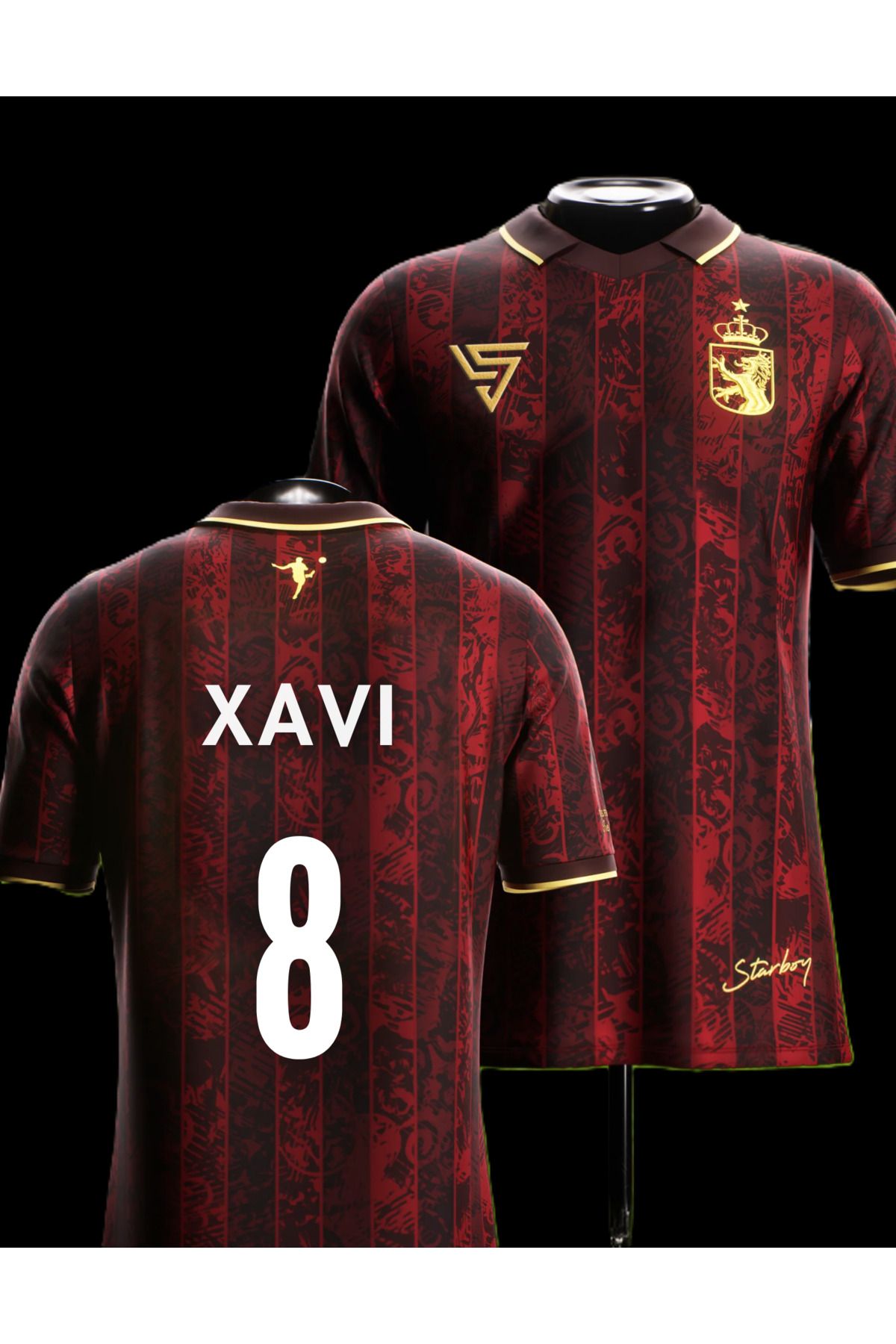 Lion Spor İspanya Milli Takımı Xavi Özel Tasarımlı Yakalı Konsept Forması