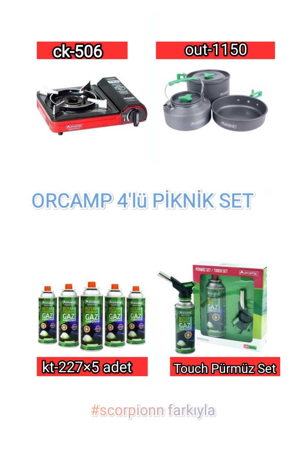 Orcamp Kamp Ocak Portatif SET