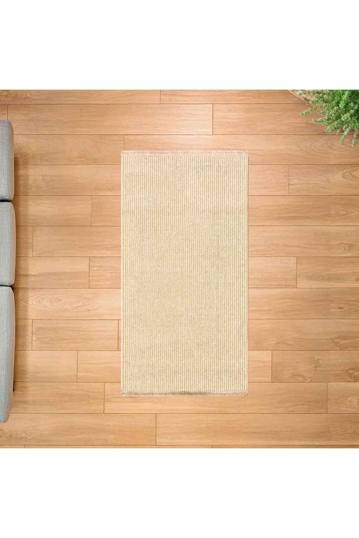 MATMEL Otantik Dekoratif Halı - Bej - 80x150 cm