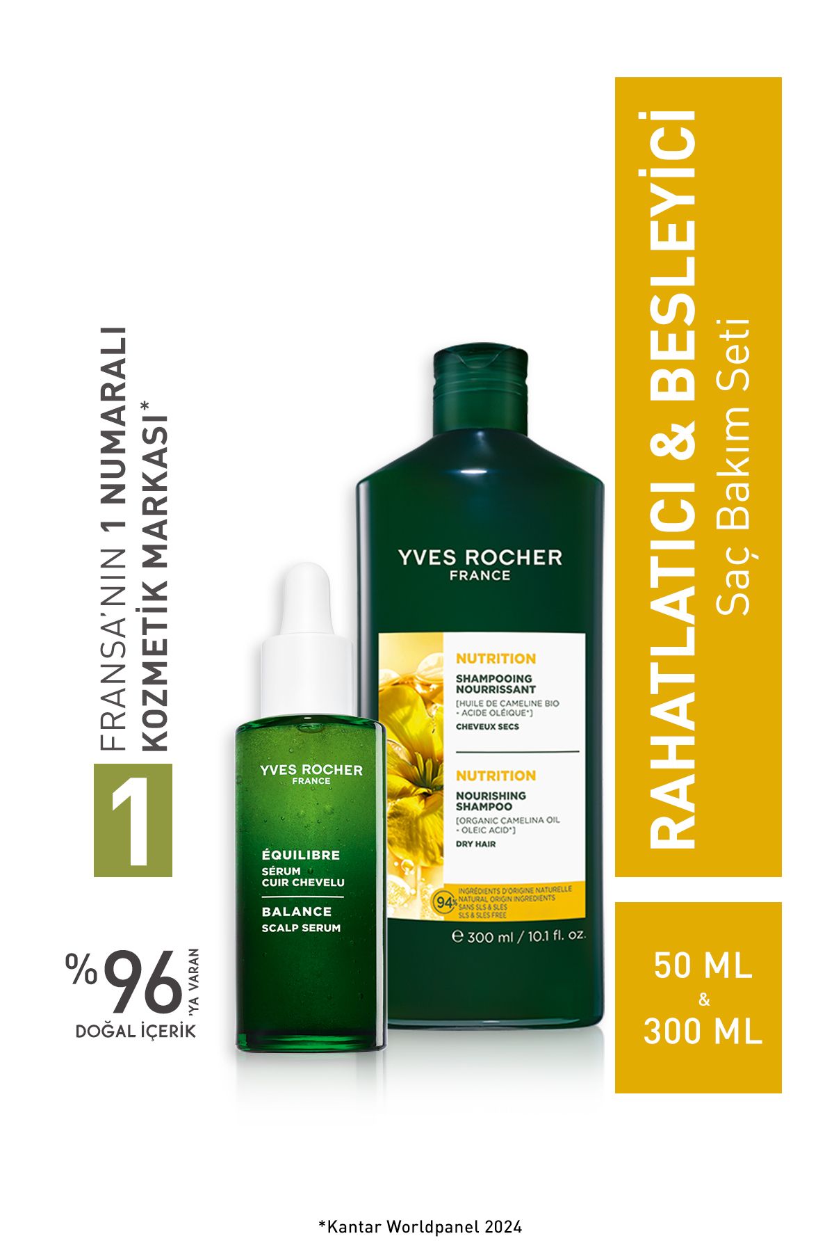 Yves Rocher Rahatlatıcı ve Besleyici Saç Bakım Seti