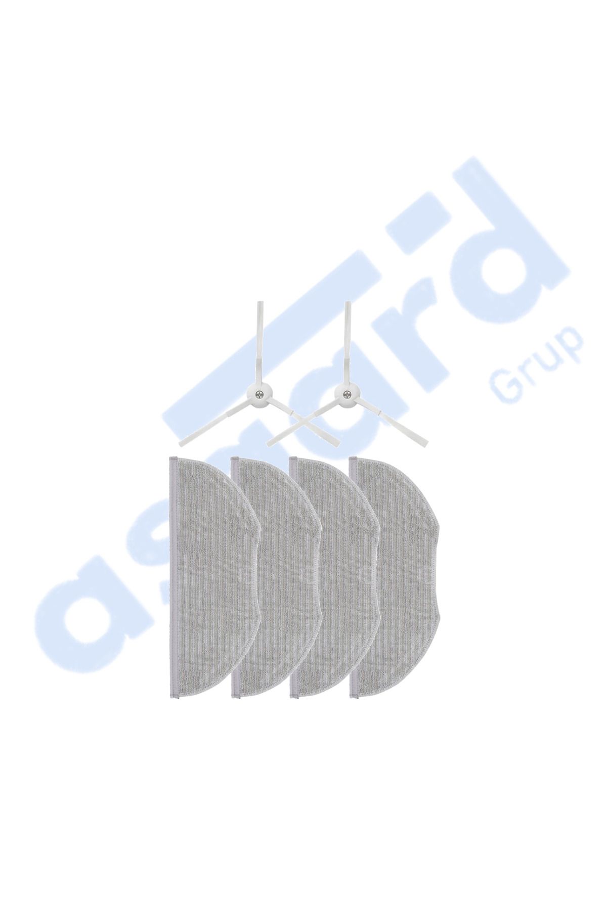 Asgard Grup XİAOMİ ESSENTİAL –VİOMİ V3 MAX Uyumlu 2 Yan Fırça 4 Mop