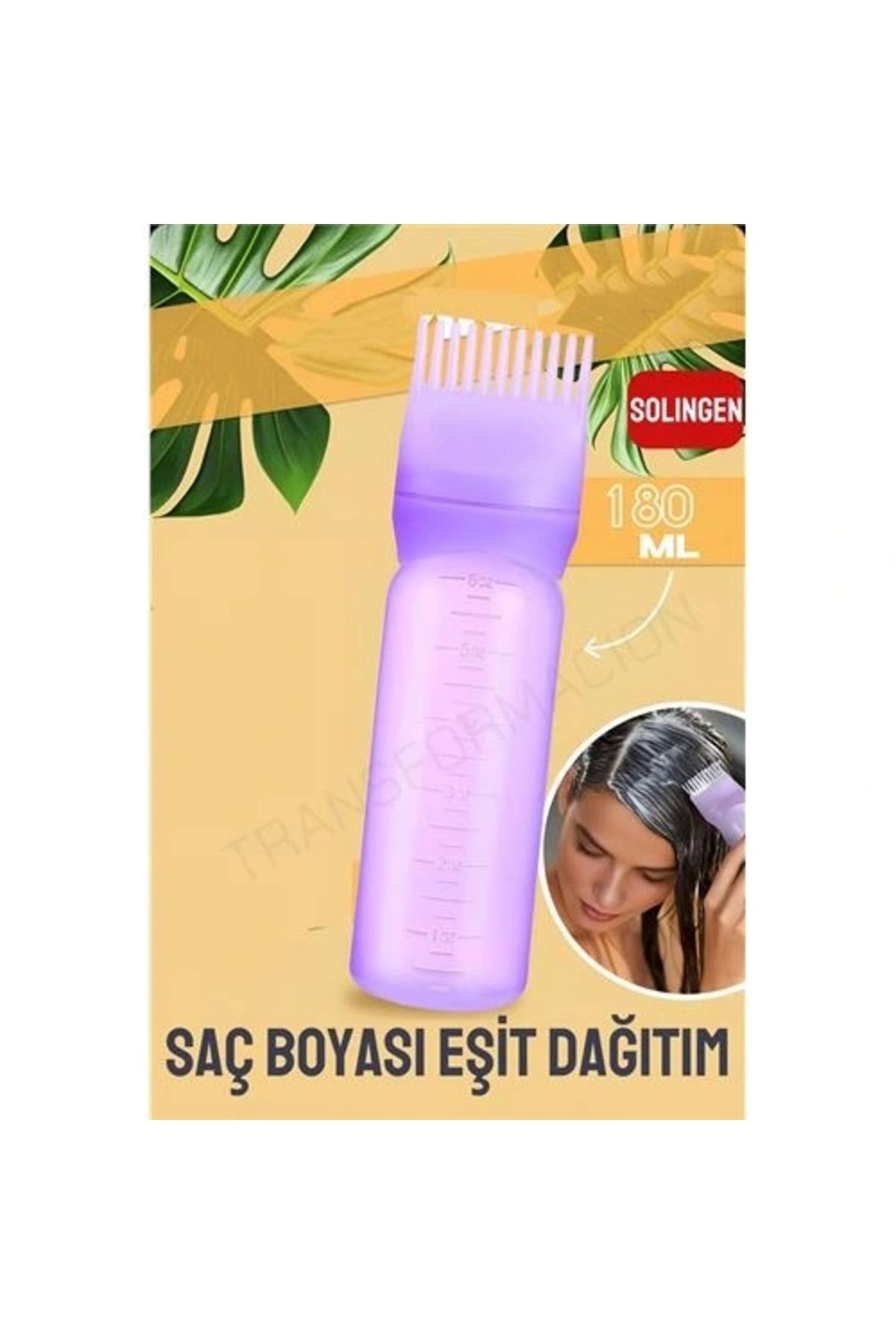 OurStyles Saç Boyası Eşit Dağıtım Şişesi Doldurulabilir Taraklı Aplikatör Solingen Professional