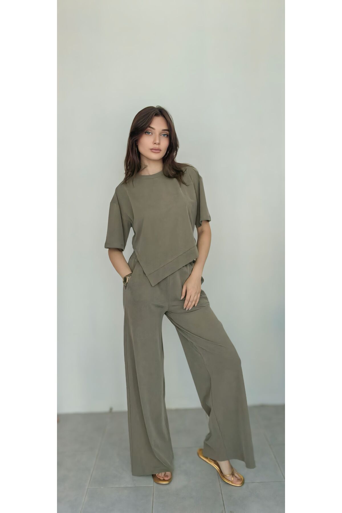 Harze Butik haki alt üst takım