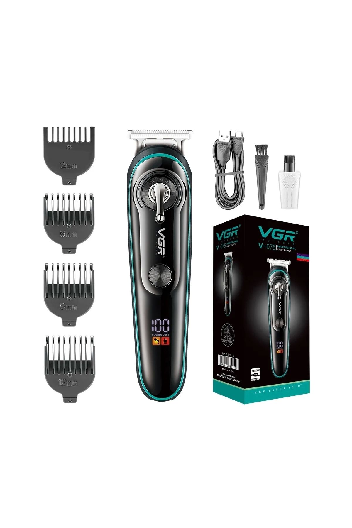 No8 Home Vgr V-075 T Bıçak Sıfır Kesim Lcd Ekran Şarjlı Tıraş Makinesi