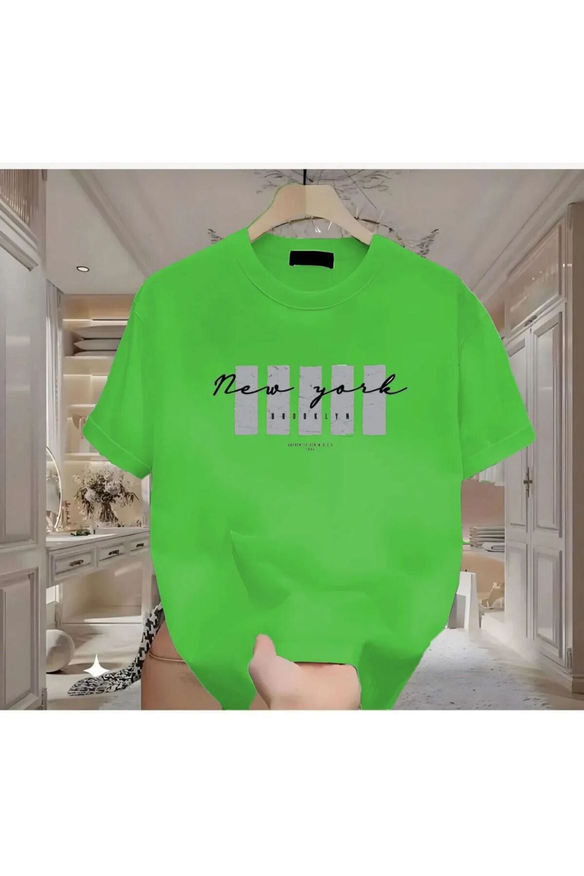 Man New York X Baskılı T-SHİRT