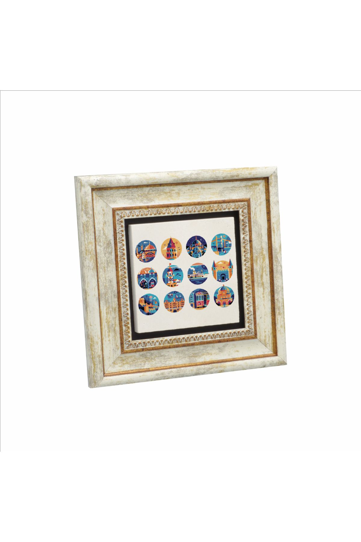 Souvenest İstanbul Baskılı Doğaltaş Tablo 20x20 Krt-55