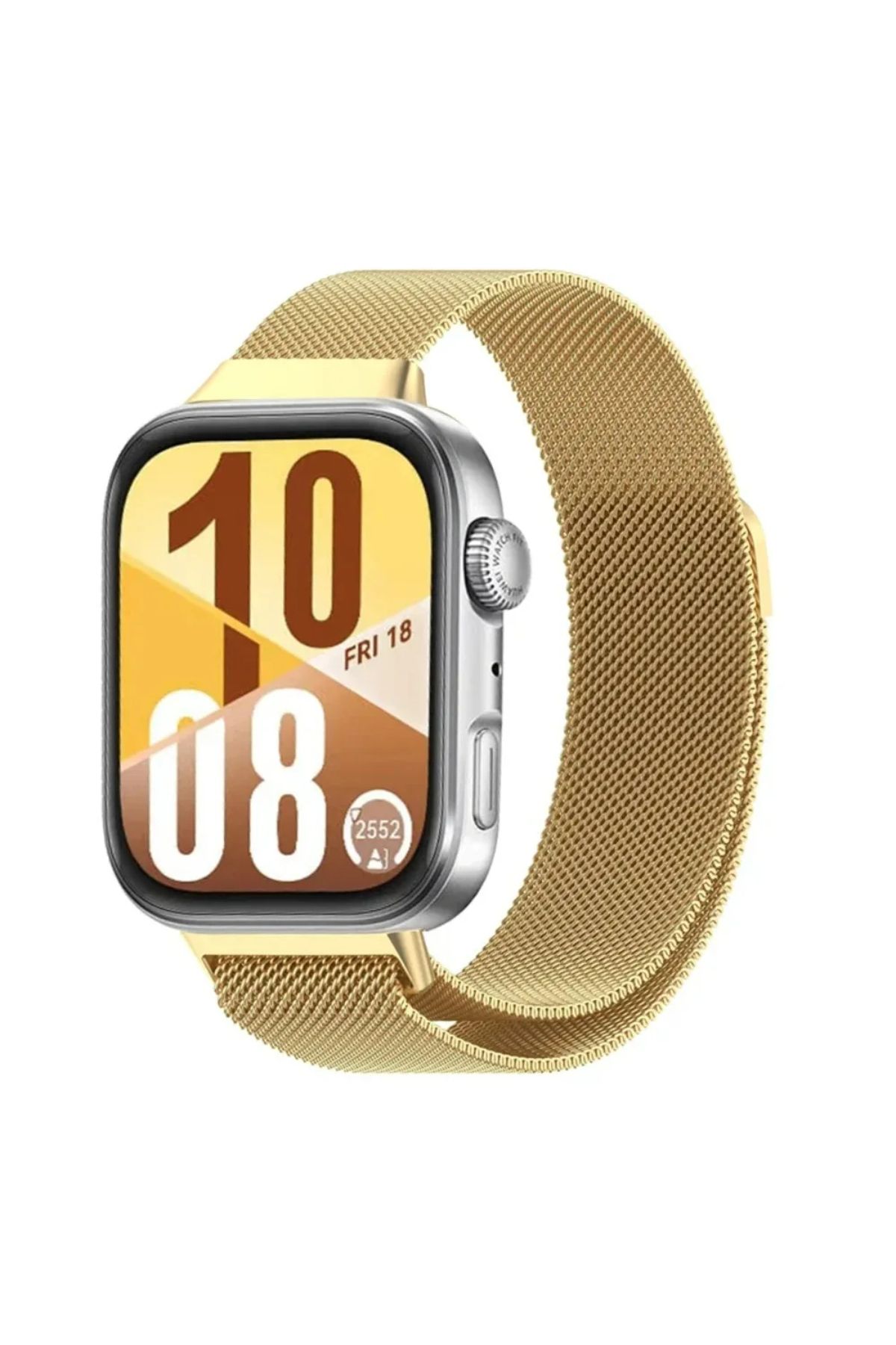 MMPSHOP Huawei Watch Fit 4 / Fit 4 Pro Uyumlu Metal Hasır Örgü Manyetik Kordon Kayış