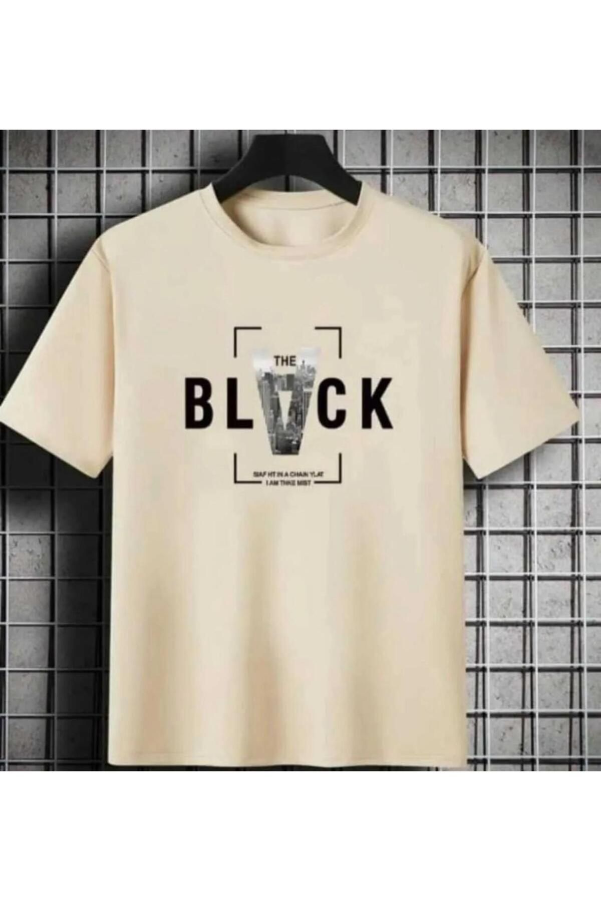 Man Black Baskılı Oversize Unisex 0 Yaka T-Shirt