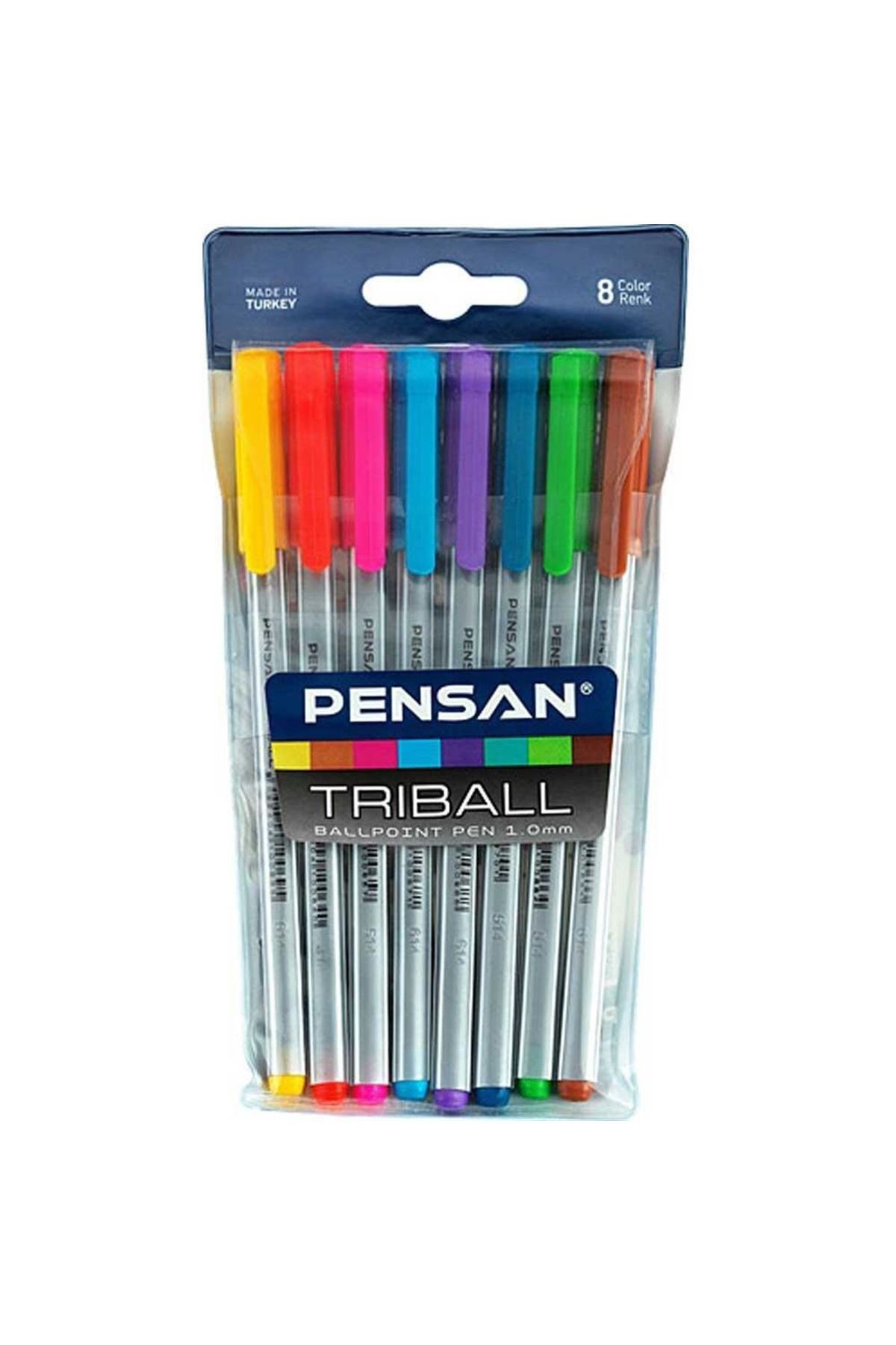 Pensan TRİBALL TÜKENMEZ KALEM 8 RENK 1.0 MM 1003