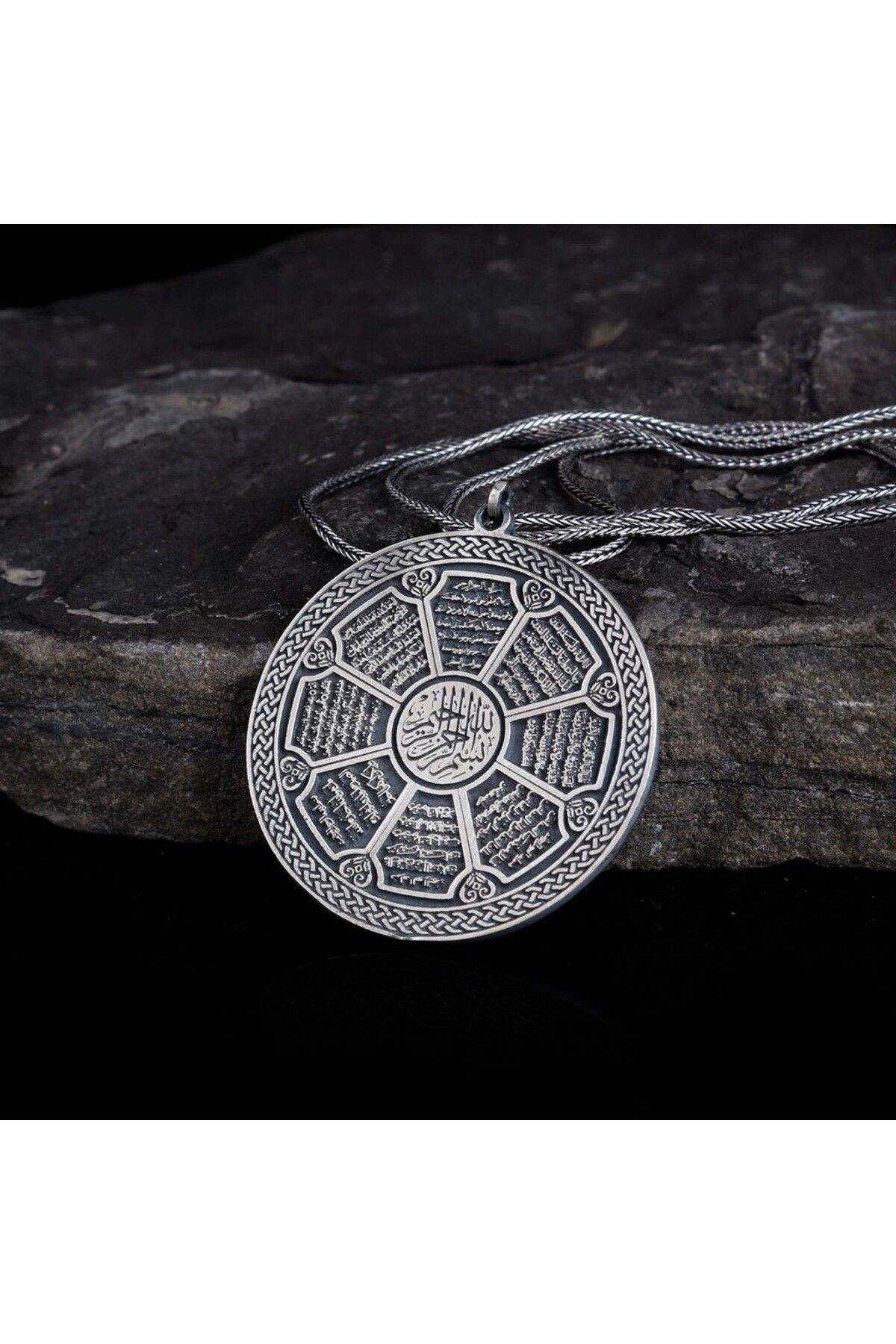 shop Koruma Duaları Yazılı 925 Ayar Gümüş Erkek Kolye