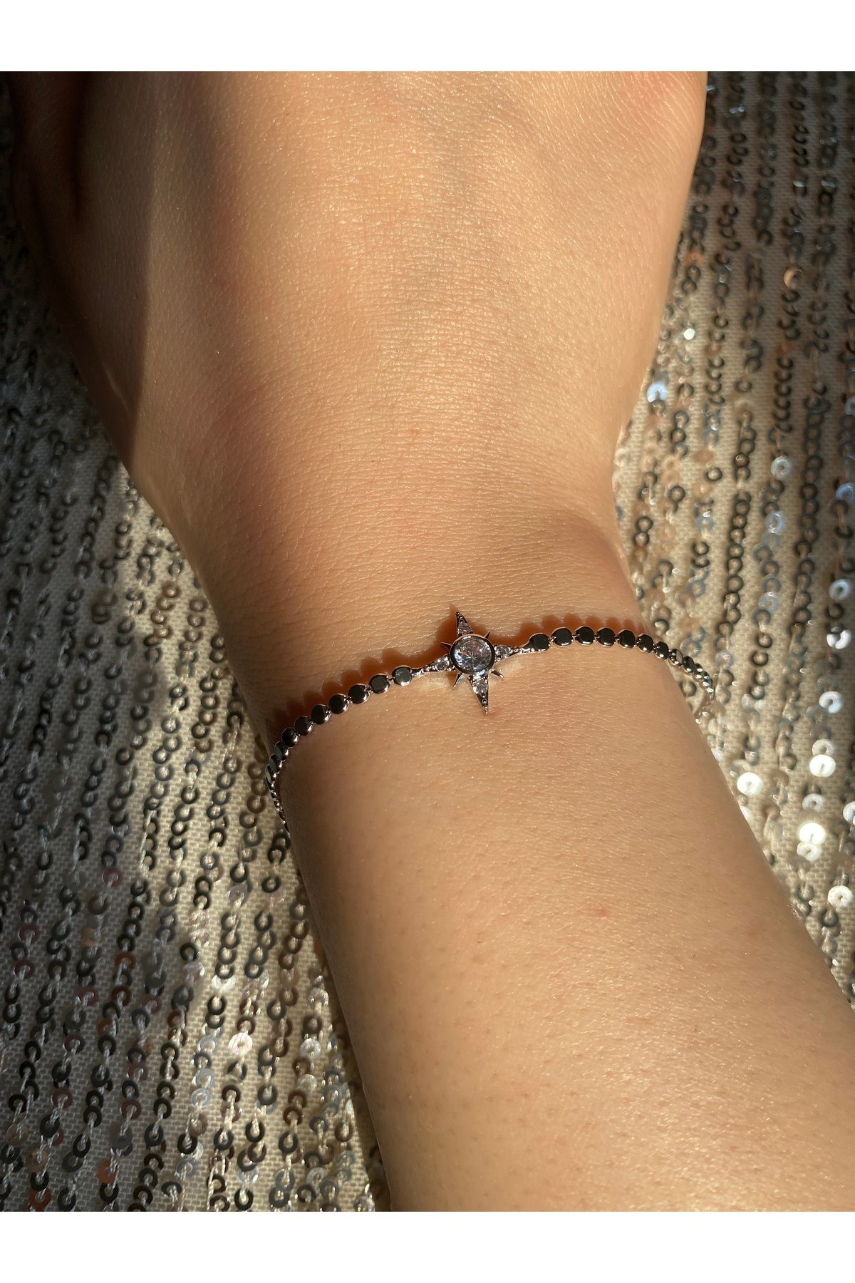 Gök Accessories Yıldız Taş Detaylı Zari Bileklik