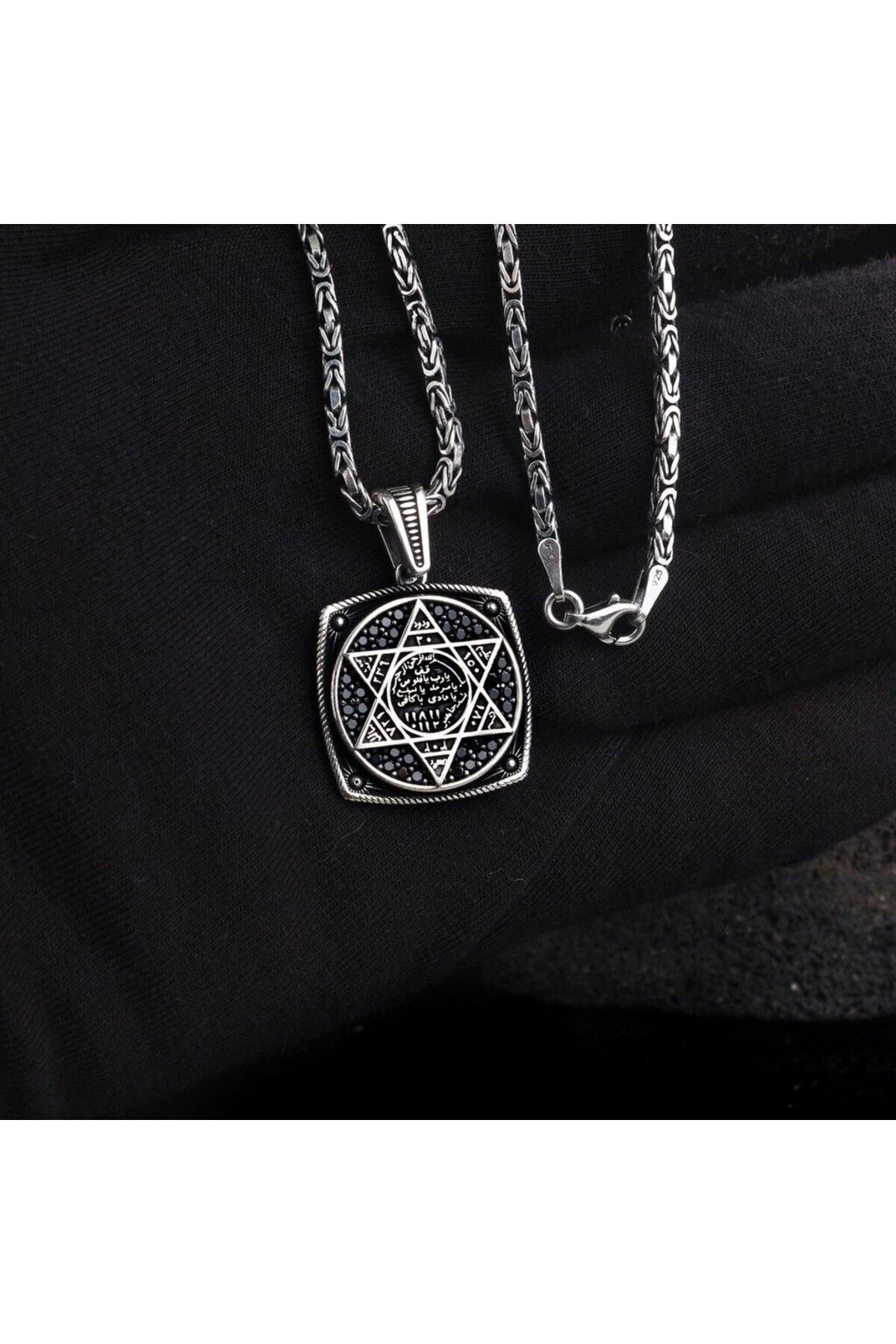 shop Hz Süleyman Kral Zncir 925 Ayar Gümüş Erkek Kolye