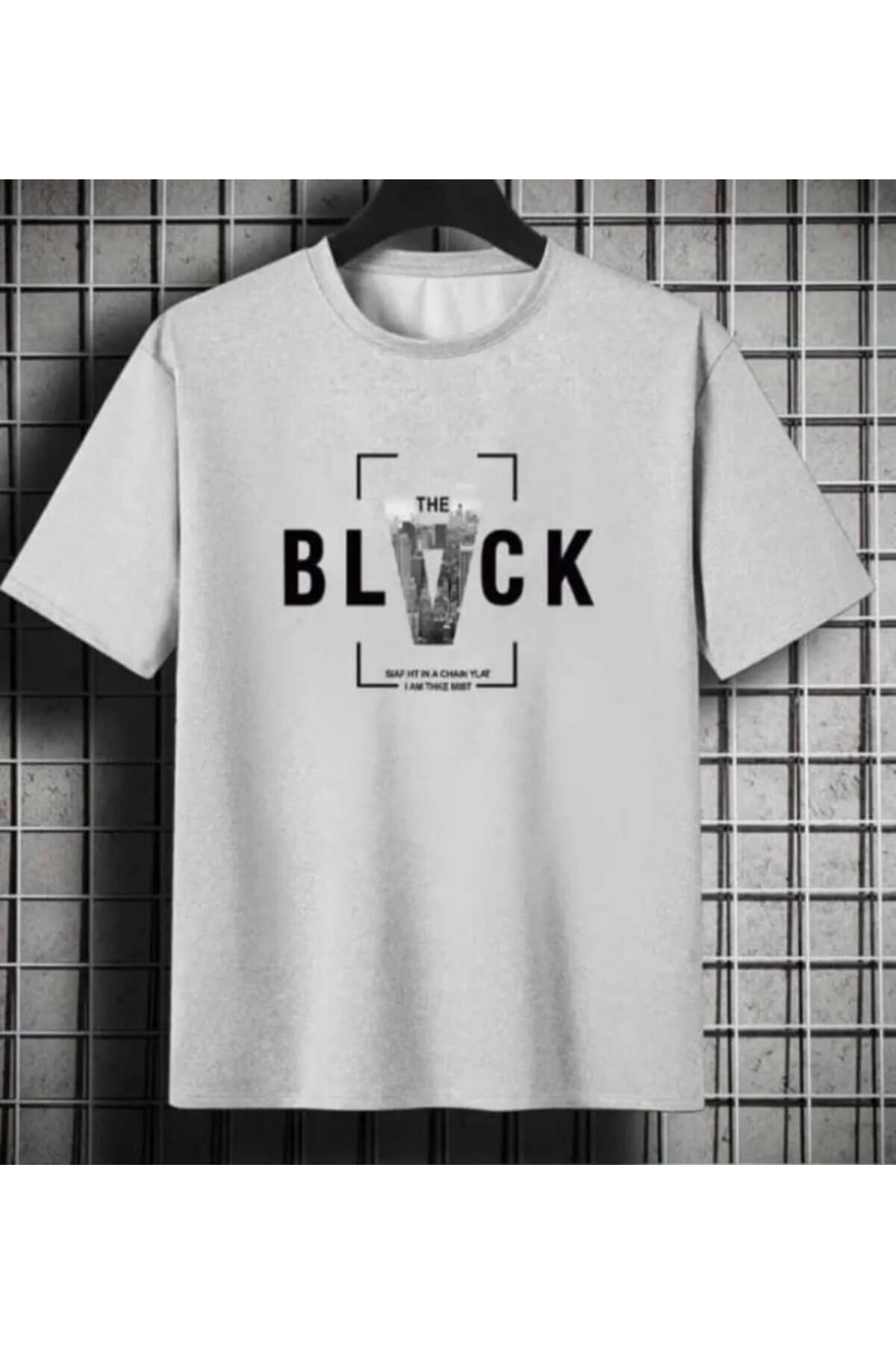 Man Black Baskılı Oversize Unisex 0 Yaka T-Shirt