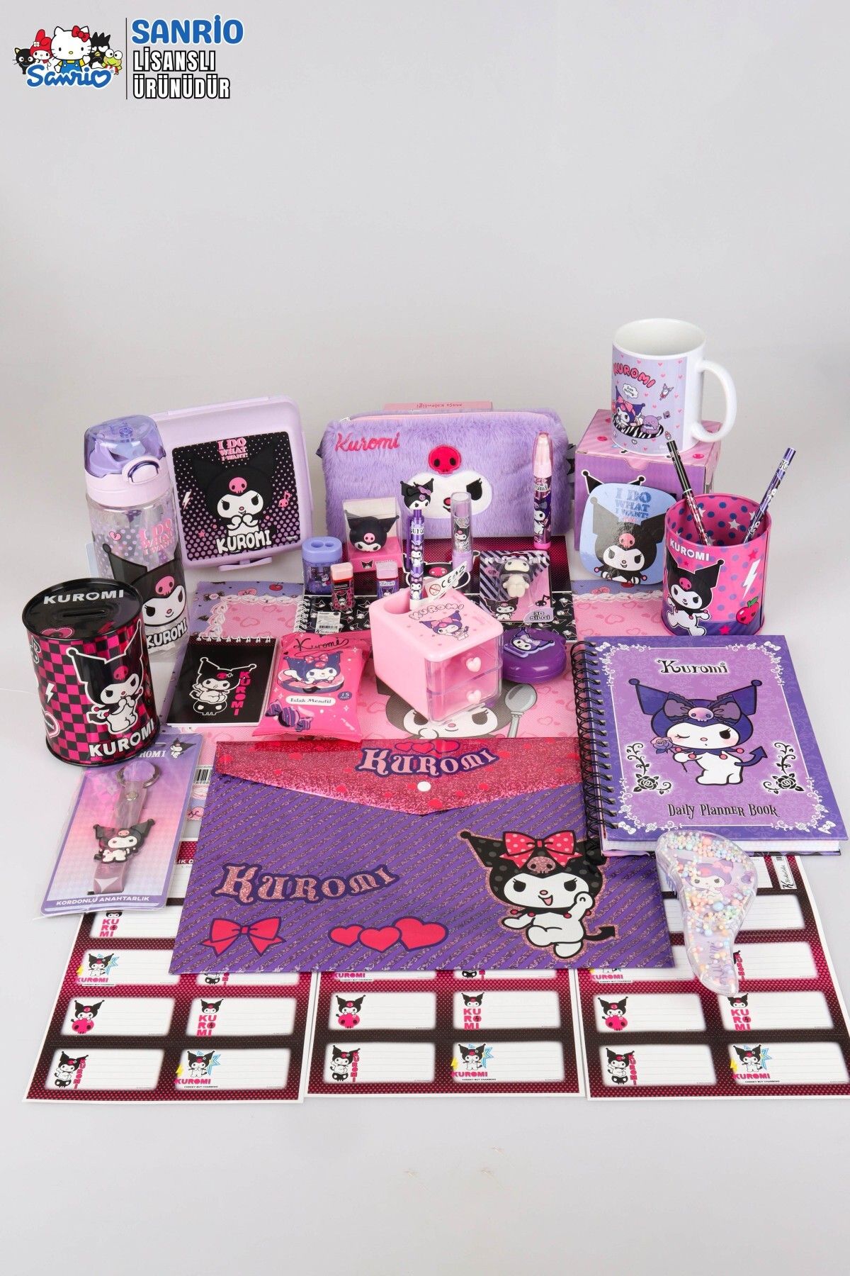kuromi DEKOMUS İLE YENİ SEZON LİSANSLI KUROMI "MAGICAL BUDDY" 30 PARÇA PREMIUM FULL+FULL KIRTASİYE SETİ