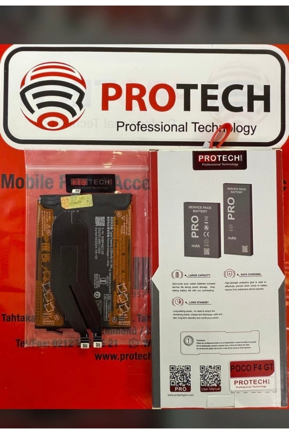 shop AZURTECH Xiaomi Poco F4 GT Uyumlu Yüksek Kapasiteli Batarya