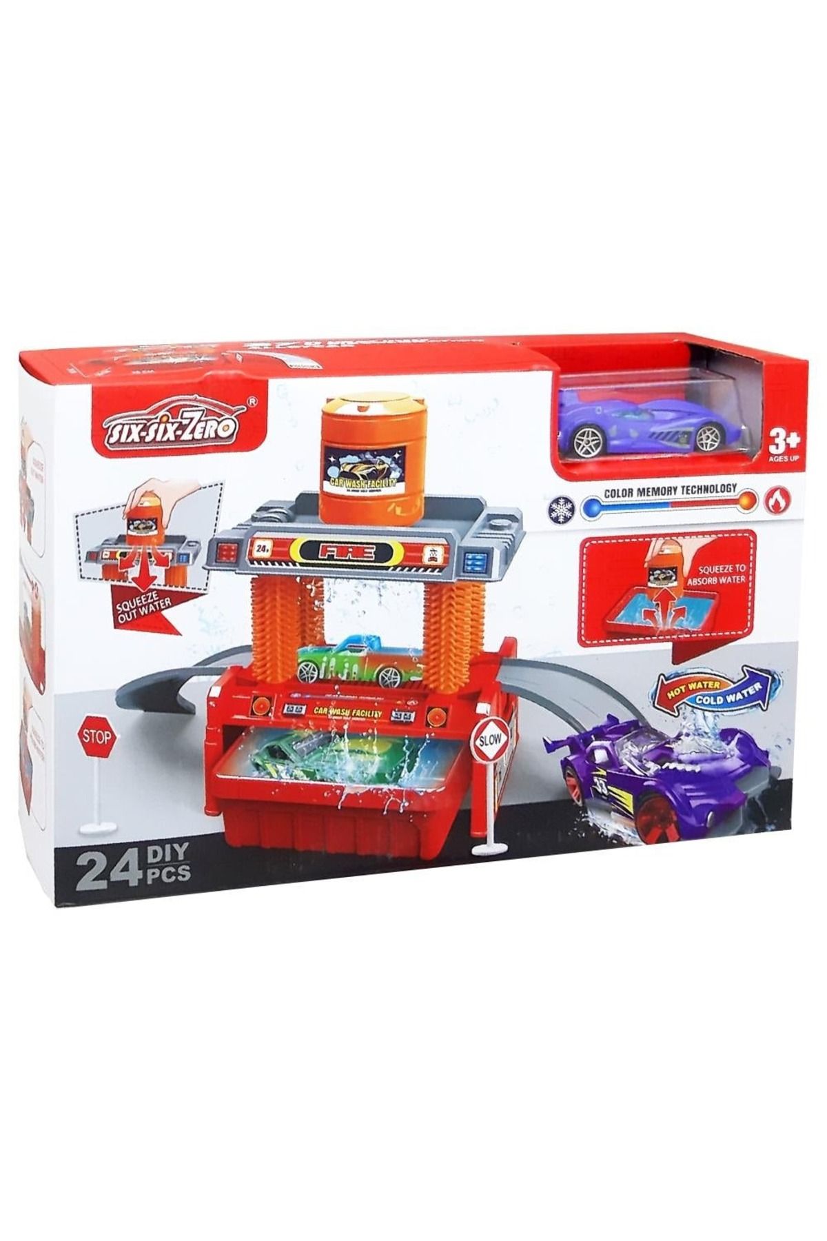 TRUST STORE Garajlı Araba Yıkama Seti Car Wash Seti 24 PARÇA KIRMIZI