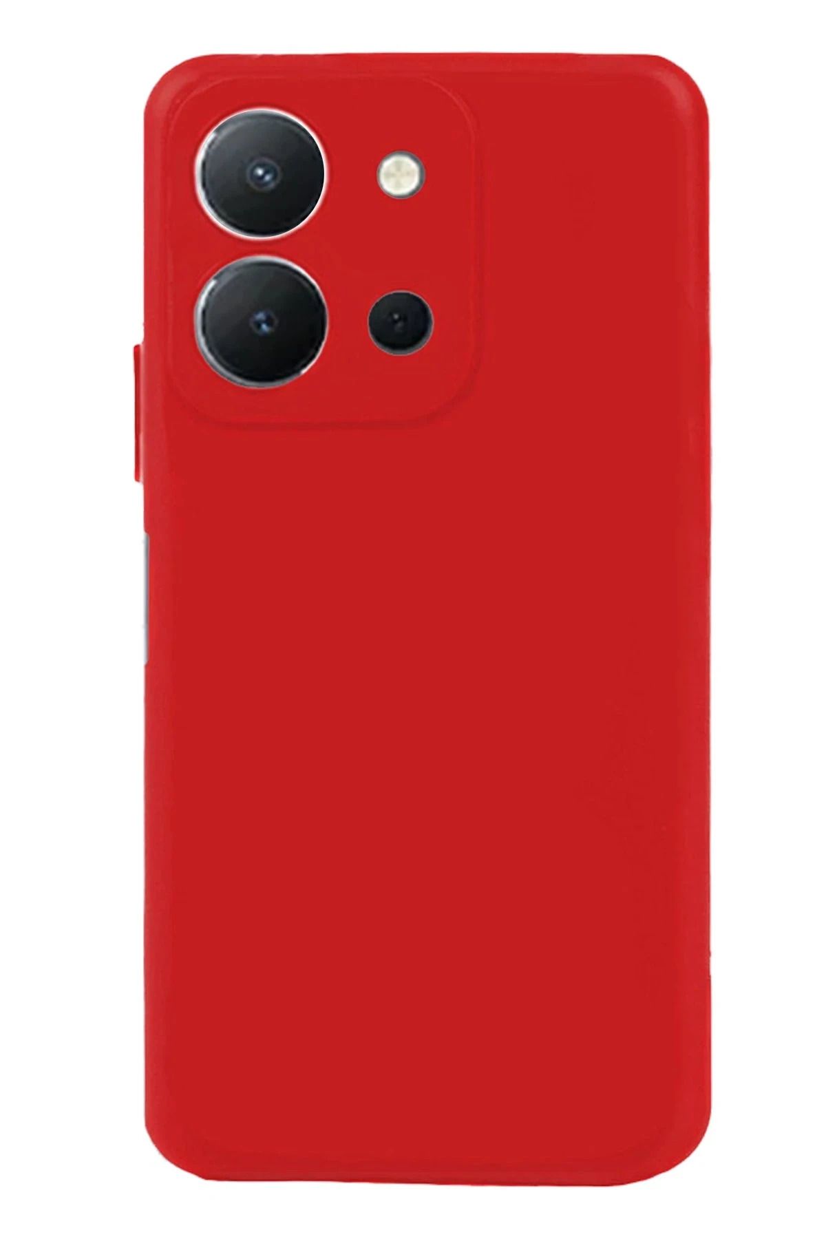 NewFace Vivo Y36 Kılıf Nano içi Kadife Silikon - Kırmızı YNSMR