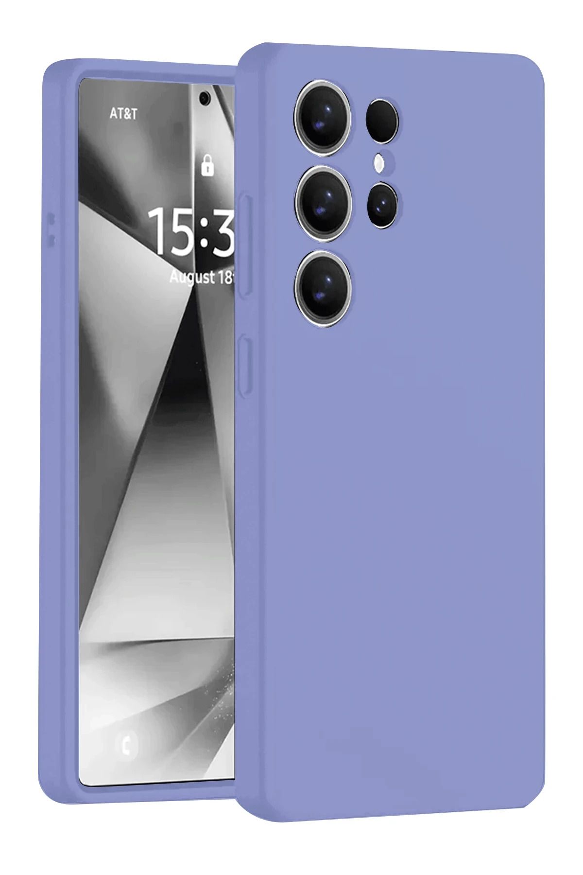 NewFace Samsung Galaxy S25 Ultra Kılıf Nano içi Kadife Silikon - Lila YNSMR