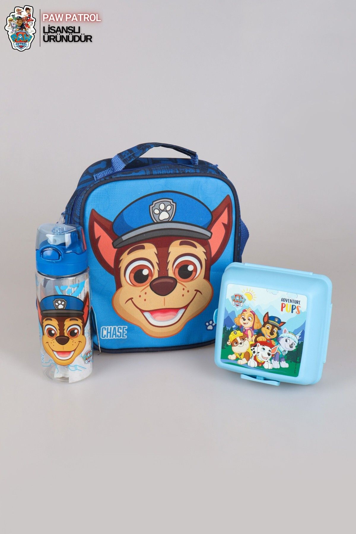 PAW PATROL YENİ SEZON LİSANSLI PAW PATROL OKULDA MACERA KOLEKSİYONU BESLENME ÇANTASI,500 ML MATARA VE 2 KATLI B