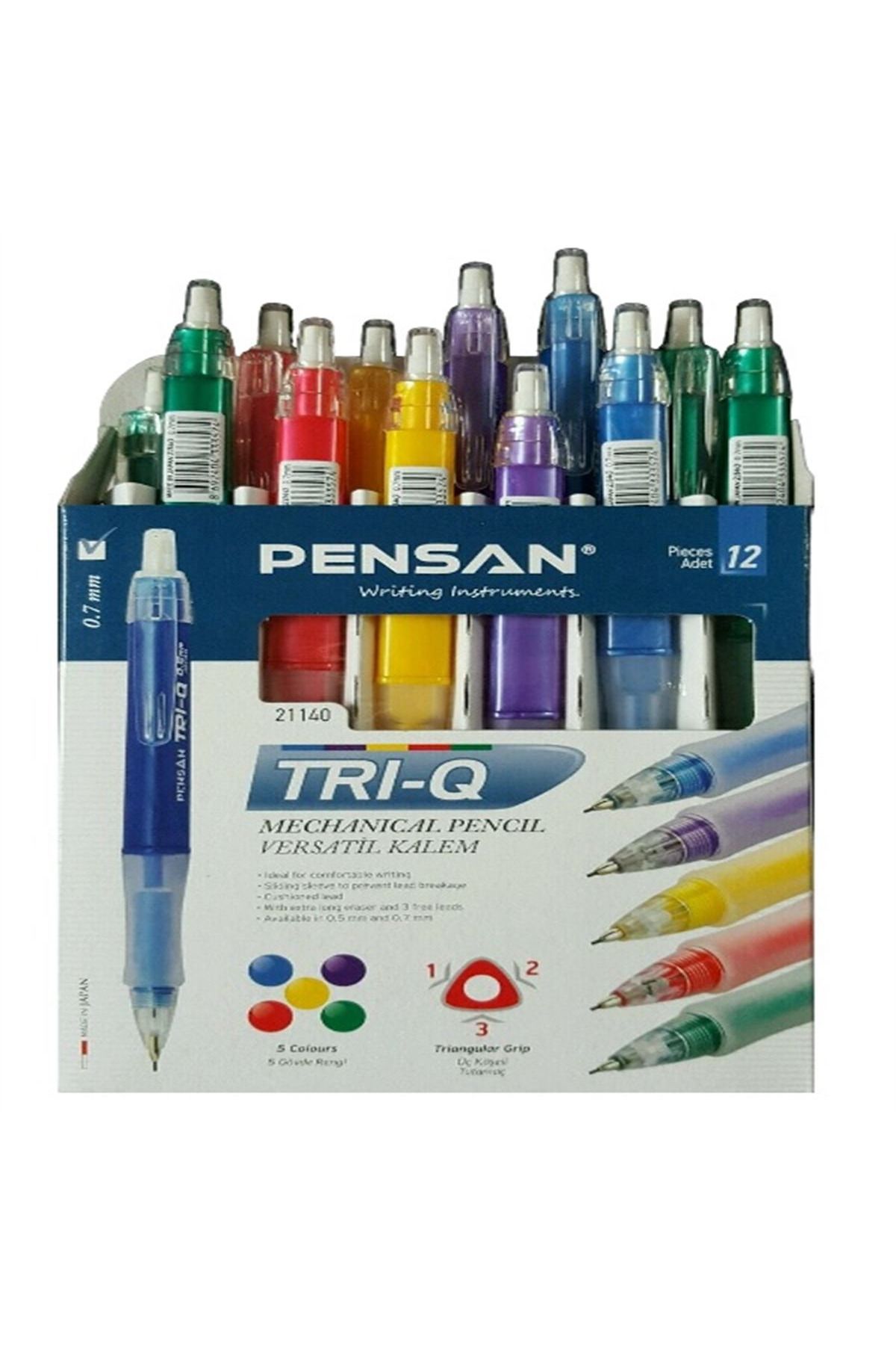 Pensan VERSATİL KALEM TRI-Q 07 MM 6 RENK 12 Lİ PAKET 21140