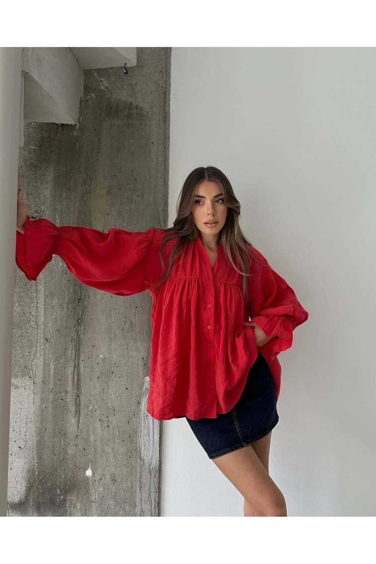 RENK RENK OUTLET 580210 BÜZGÜLÜ SALAŞ GÖMLEK