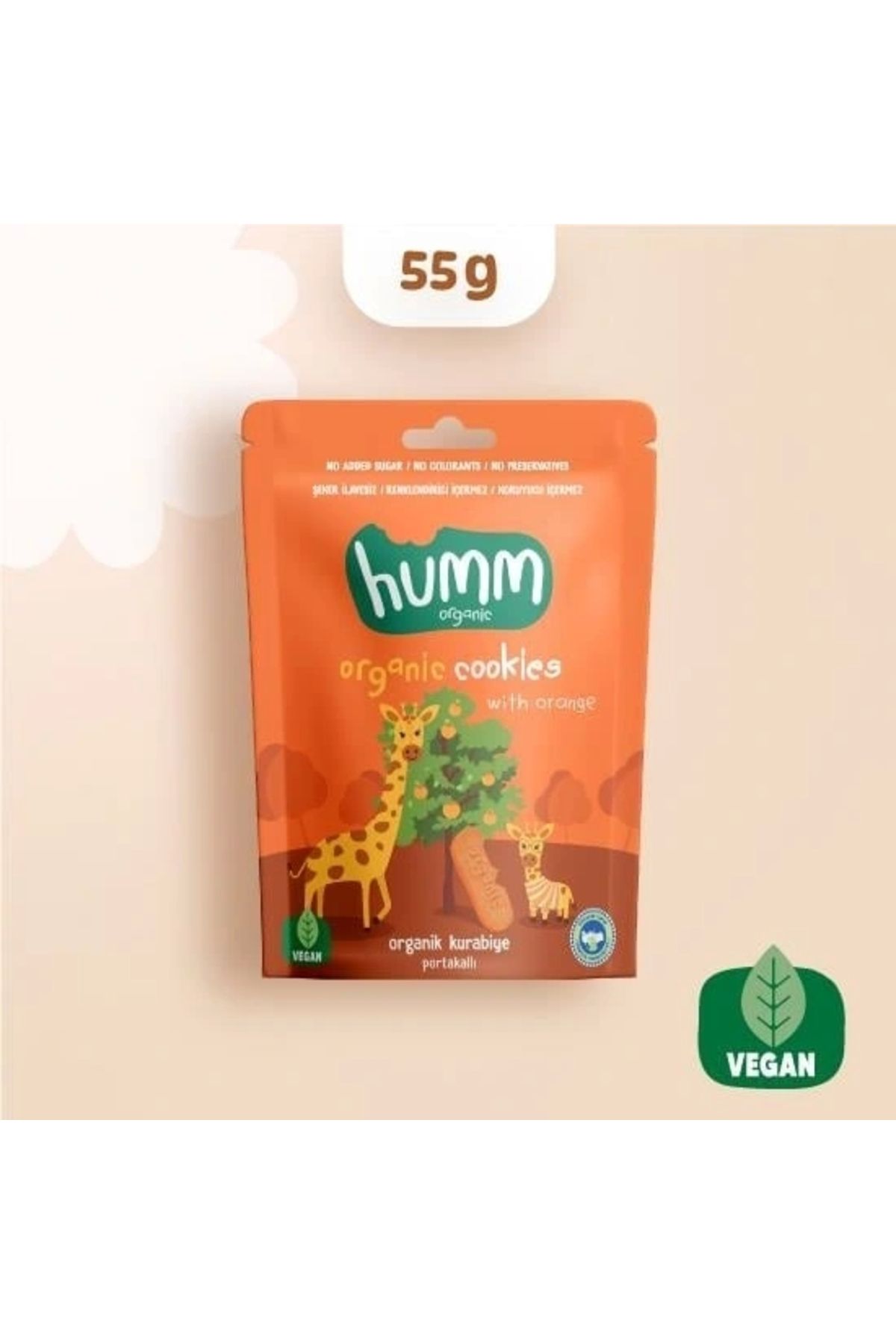 OurStyles Humm Organik Vegan Portakallı Kurabiye 55 Gr