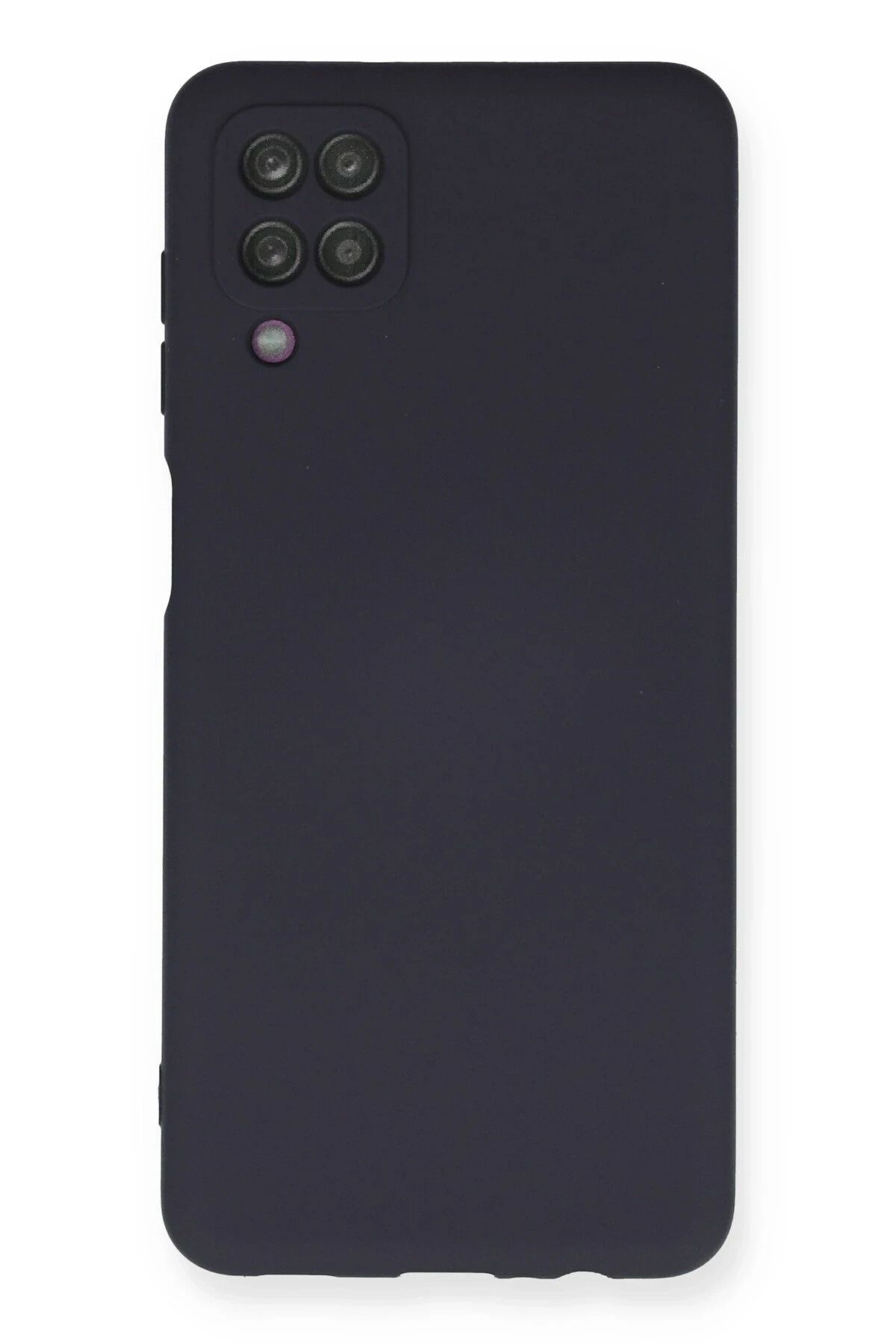 NewFace Samsung Galaxy A12 Kılıf Nano içi Kadife Silikon - Lacivert YNSMR