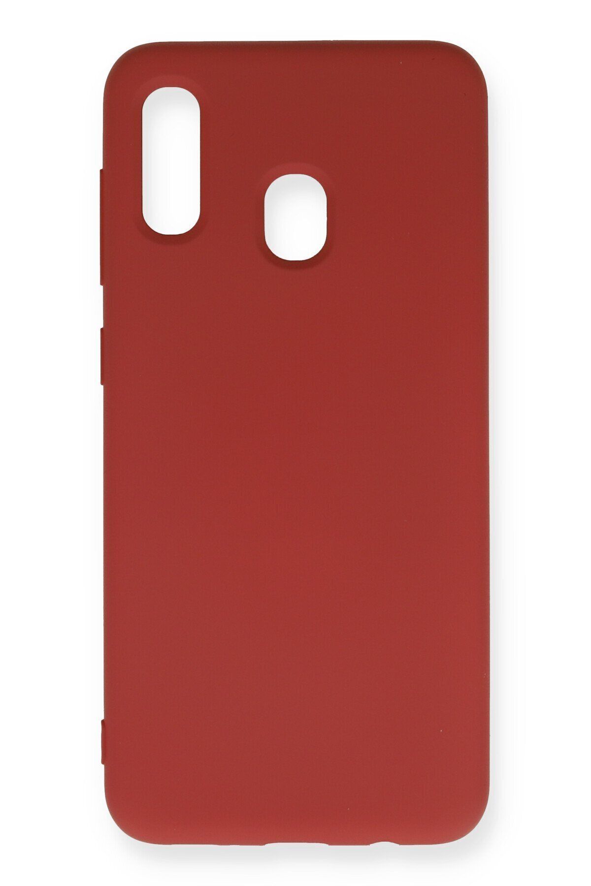 cepmoda Samsung Galaxy A20 Telefon Kılıfı - Lansman, iÇi Süet/Kadife, Soft v2 - KIRMIZI
