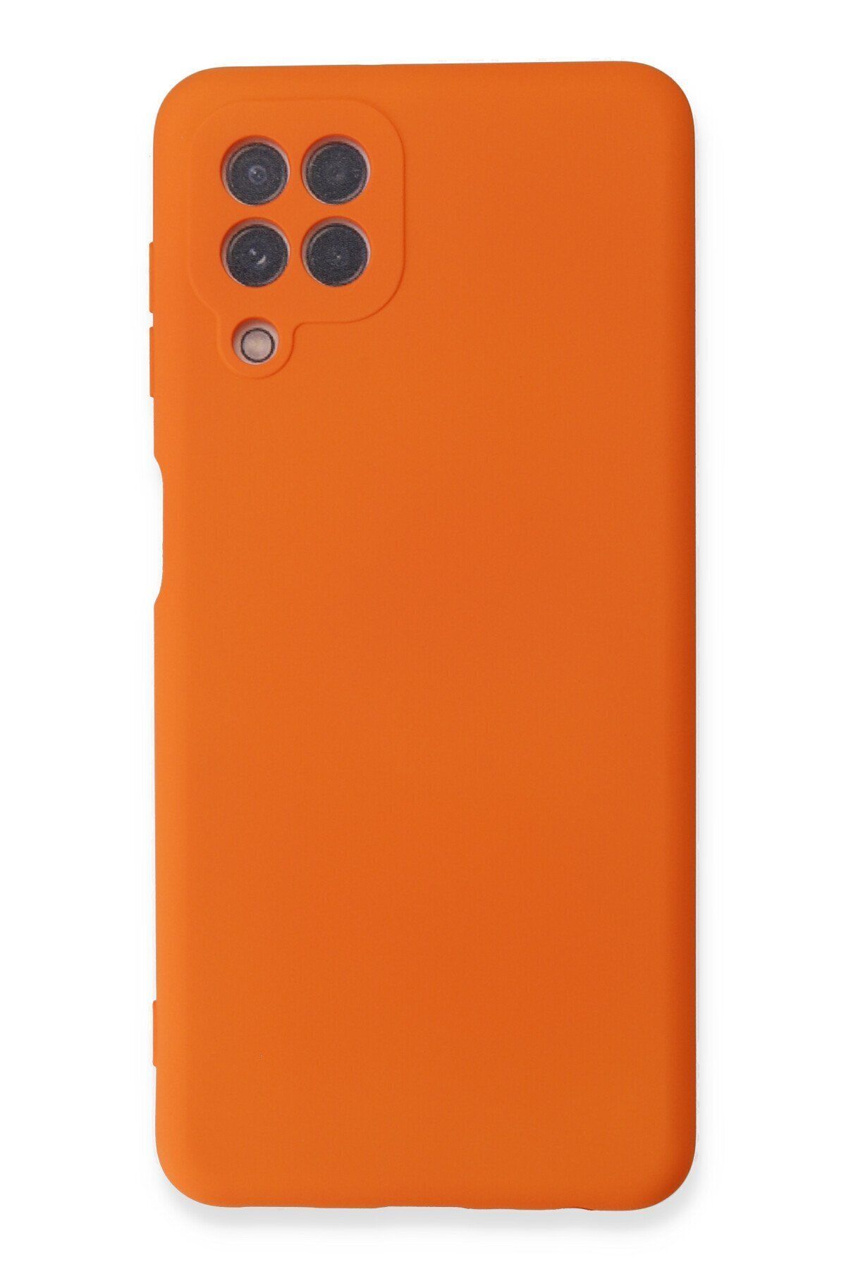 cepmoda Samsung Galaxy A22 Uyumlu Telefon Kılıfı - Lansman, iÇi Süet/Kadife, Soft - TURUNCU