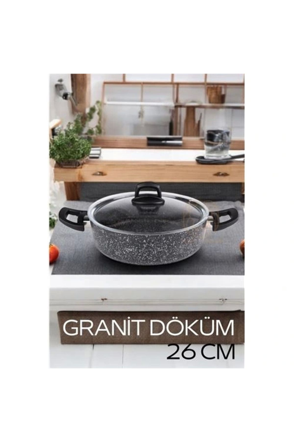 OurStyles Eco Granit Döküm Basık Tencere 26 cm Dies Design