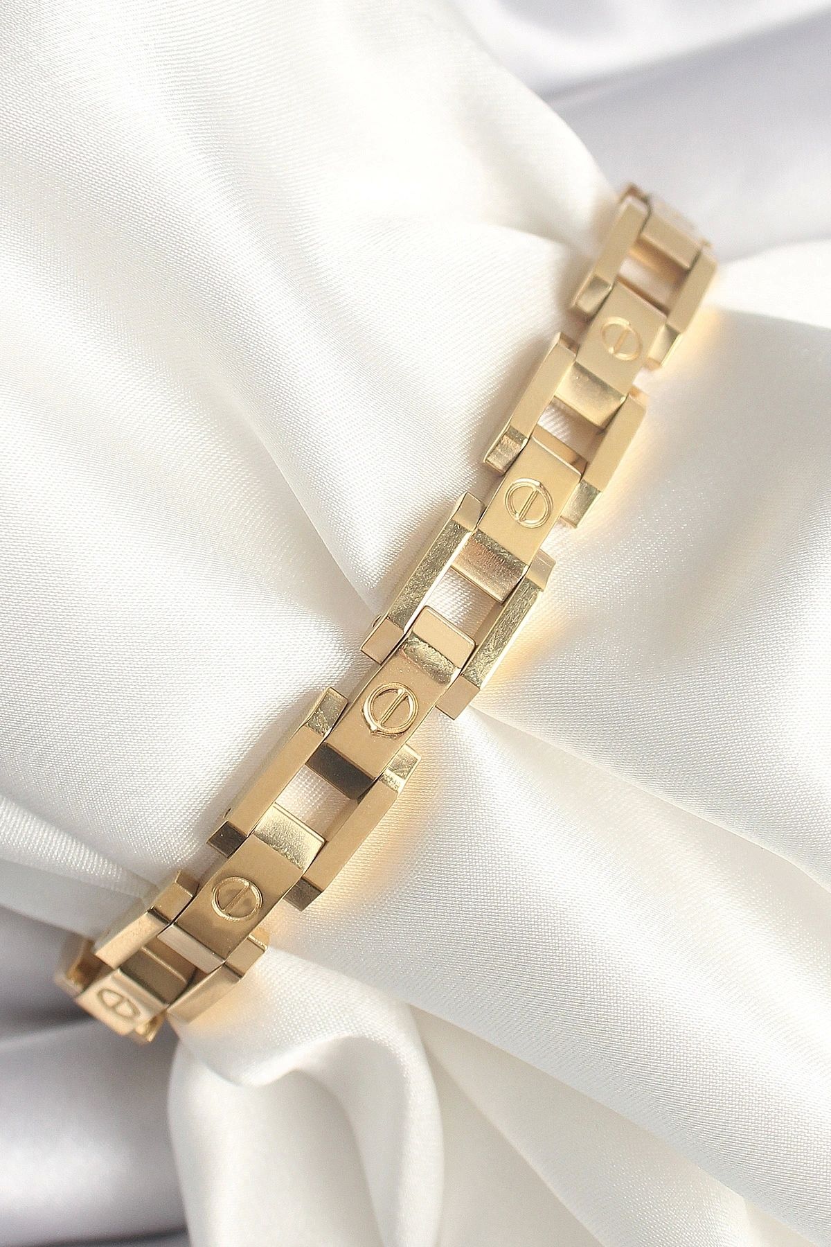 OurStyles 316L Çelik Gold Renk Unisex Bileklik - TJ-BB6497