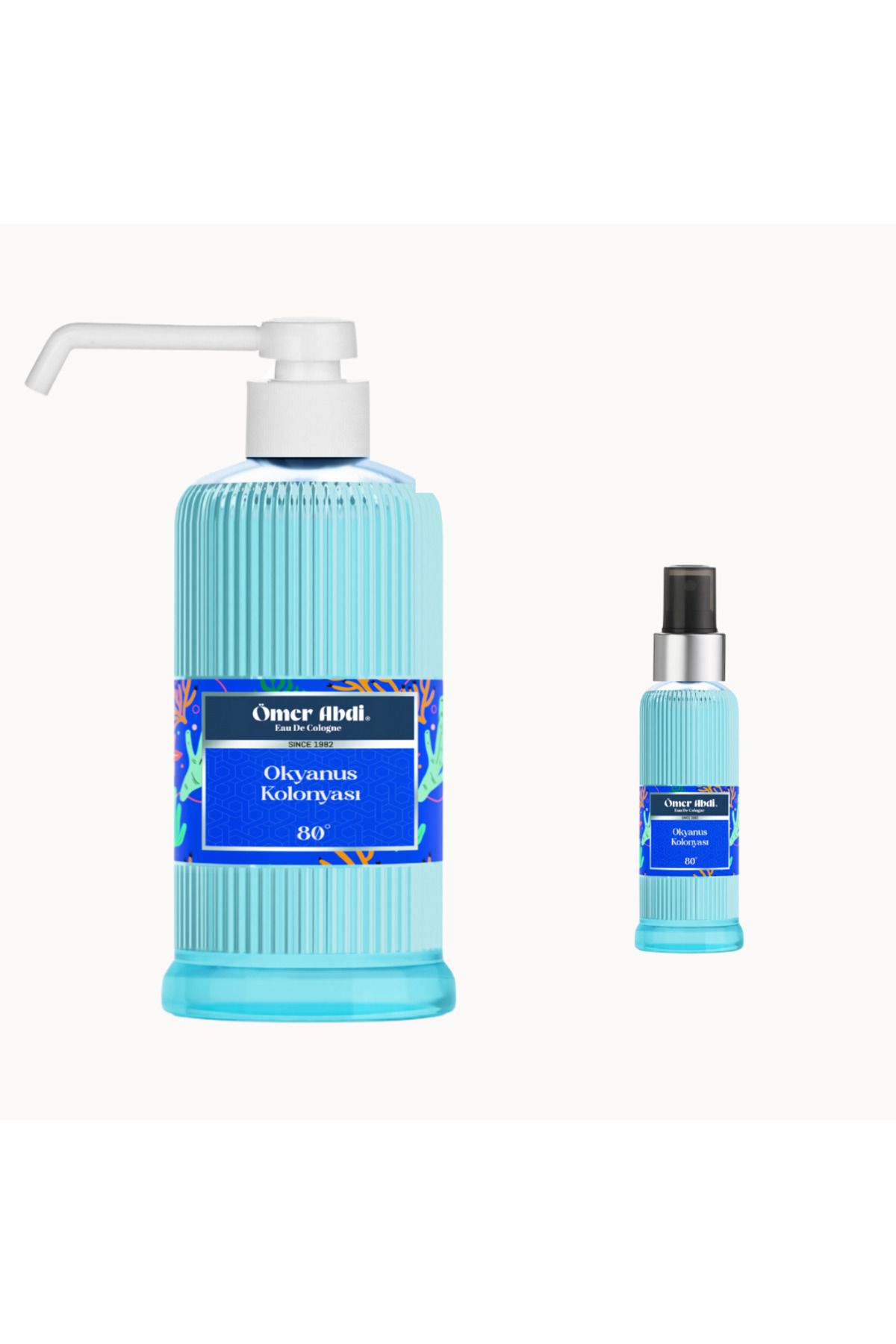 Yüceler Ömer Abdi Okyanus 750ml Kolonya + 100ml Kolonya Hediyeli