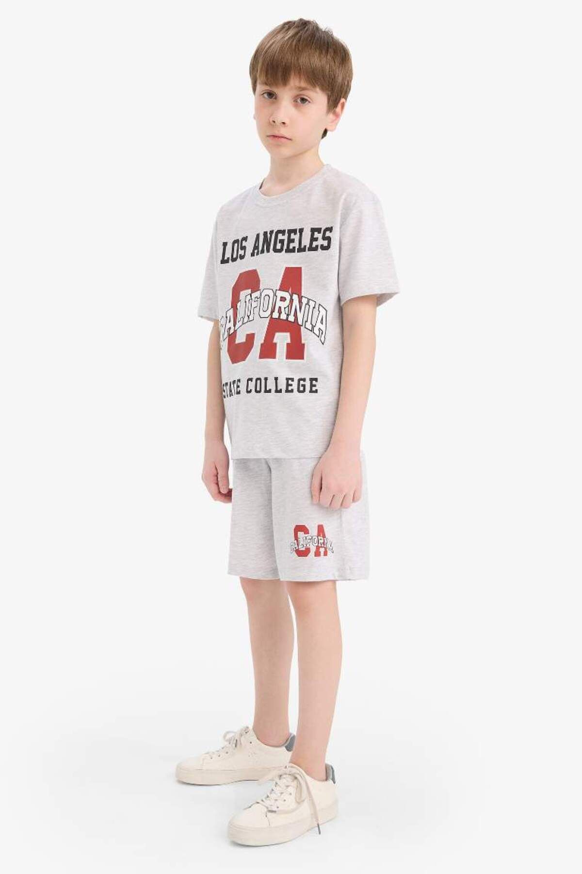 DeFacto-New Season Men's 2-Piece Set Printed Short Sleeve T-Shirt Shorts 2