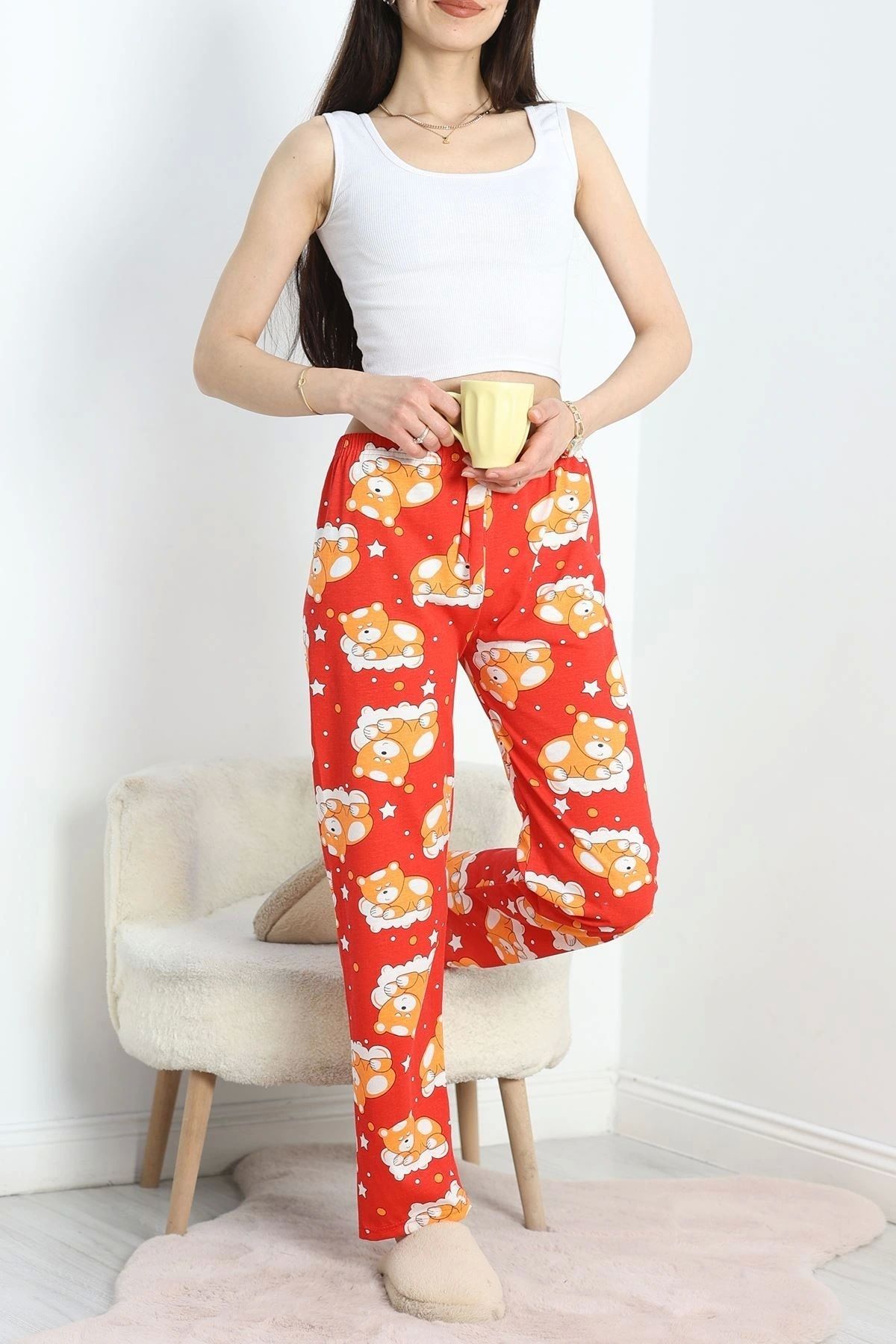 OurStyles Rotasyon Pijama Altı Kırmızıturuncu - 50192.1929.