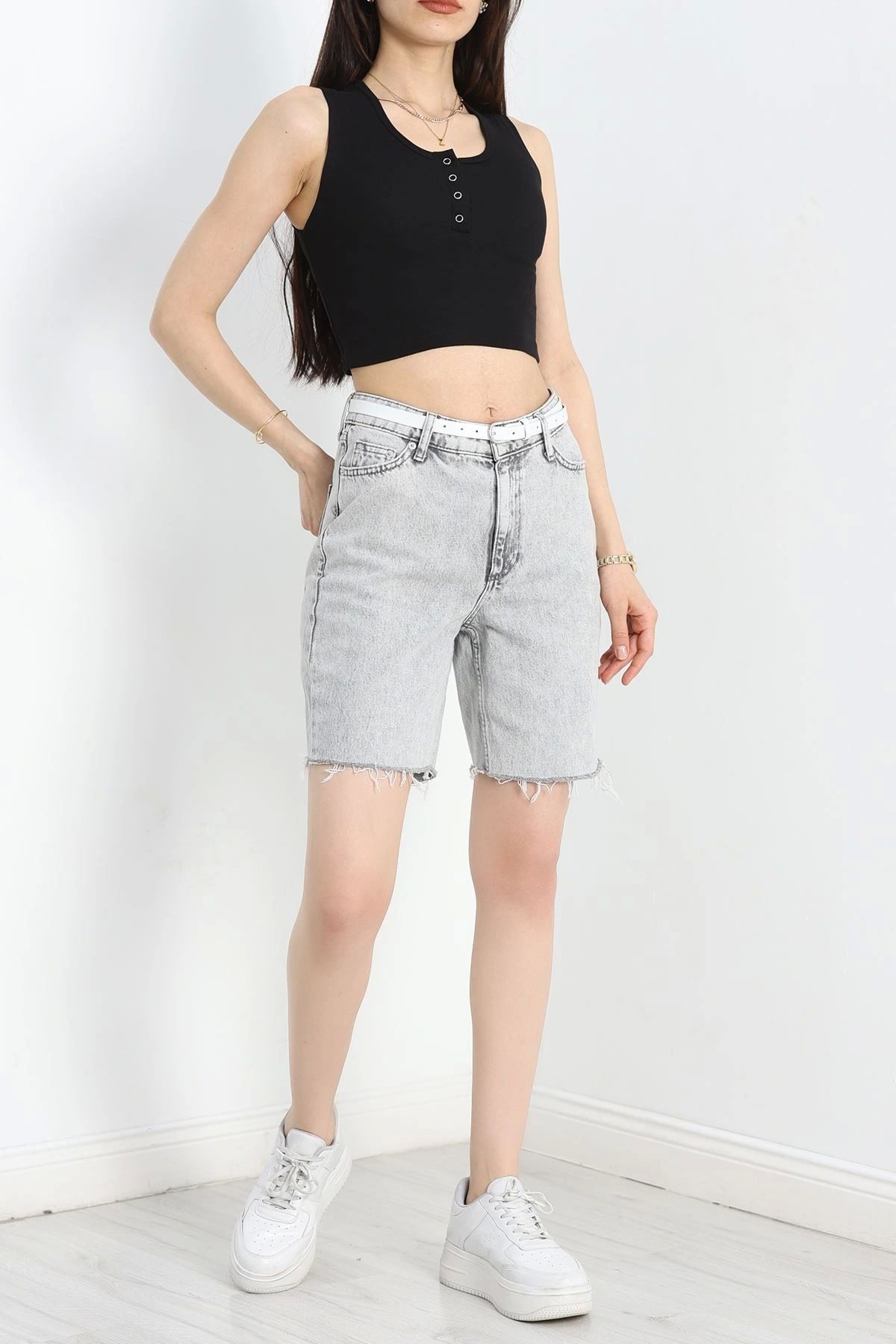 OurStyles Çıtçıtlı Sıfır Kol Body Siyah - 40782.1723.