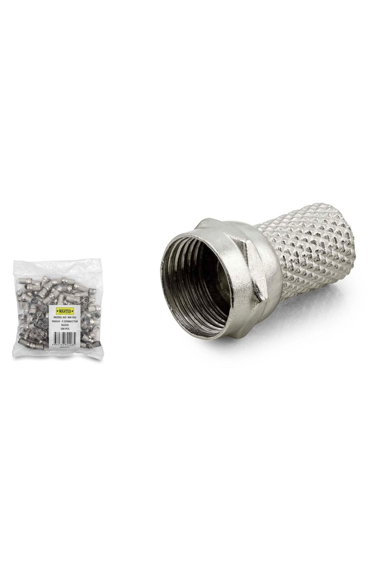 OurStyles F Konnektör 17 Mm 100 Lü Paket Sılver WK-05S - zarif tasarım