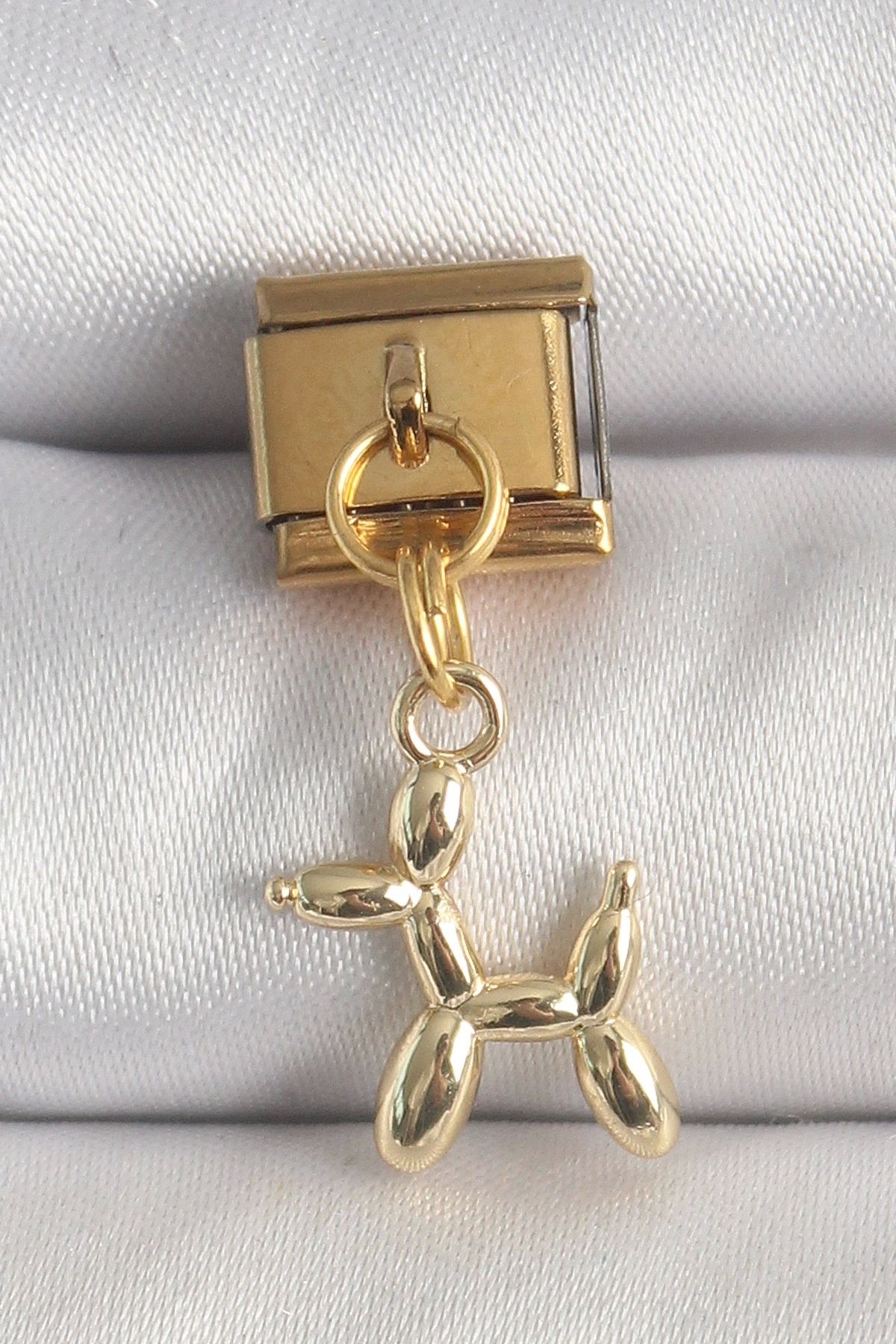 OurStyles L Çelik Gold Renk Sallantı Balan Köpek Model Nomination Charm - TJ-BC - şık tasarım tarz