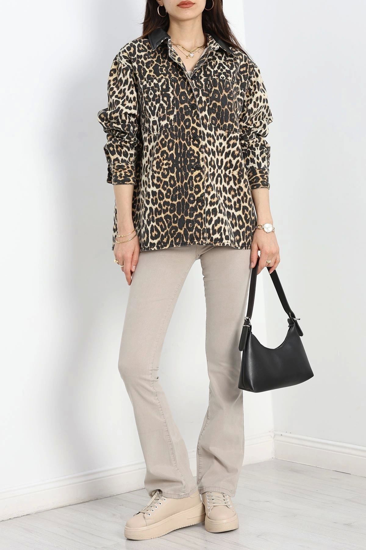 OurStyles Leopar Desen Ceket Leopar - 13921.1966.