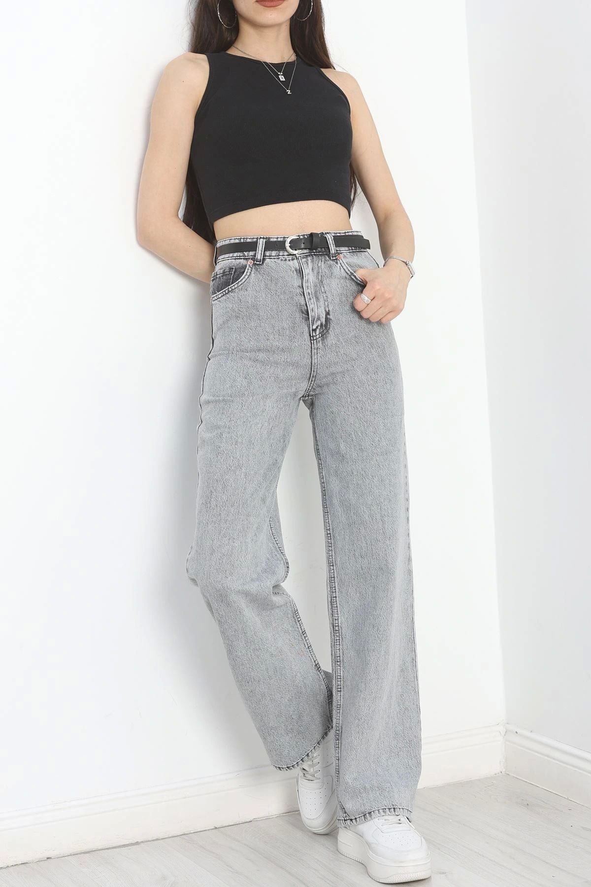 OurStyles Yıkamalı Palazzo Kot Pantolon Karyıkama - 40769.1431.
