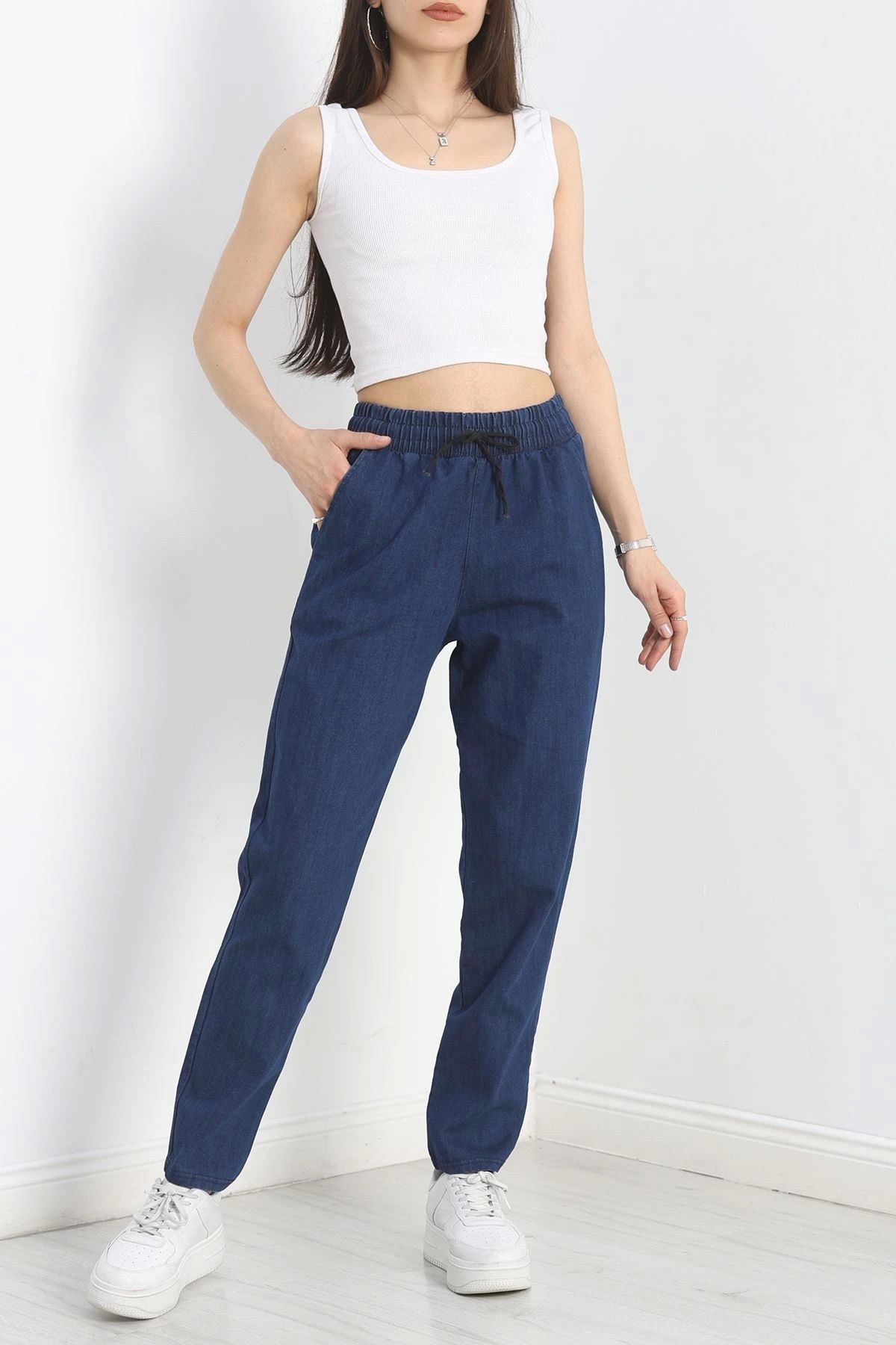 OurStyles Bel Lastikli Pantolon Koyumavi1 - 40744.1431.