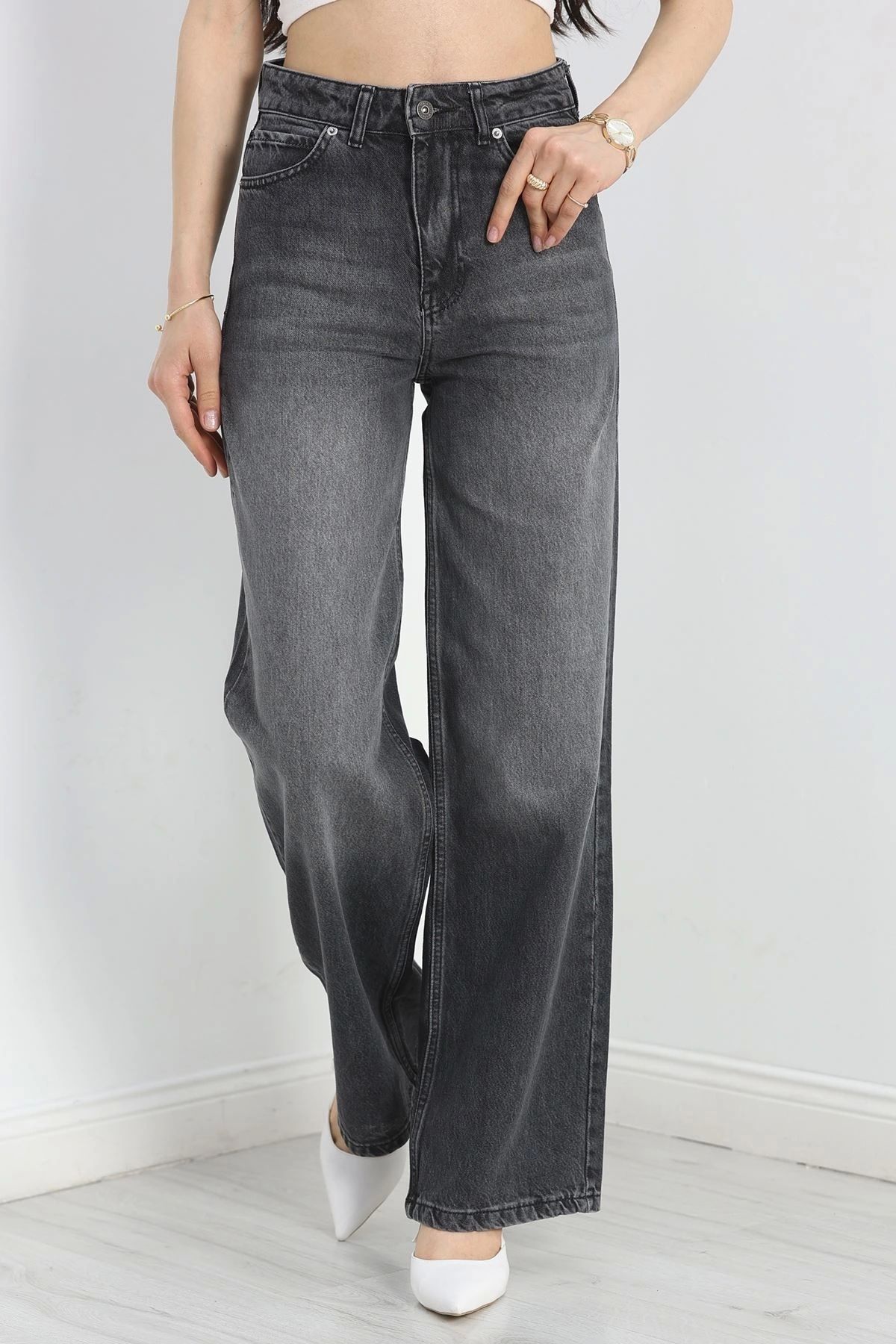 OurStyles Bol Paça Kot Pantolon Füme - 30729.1921.